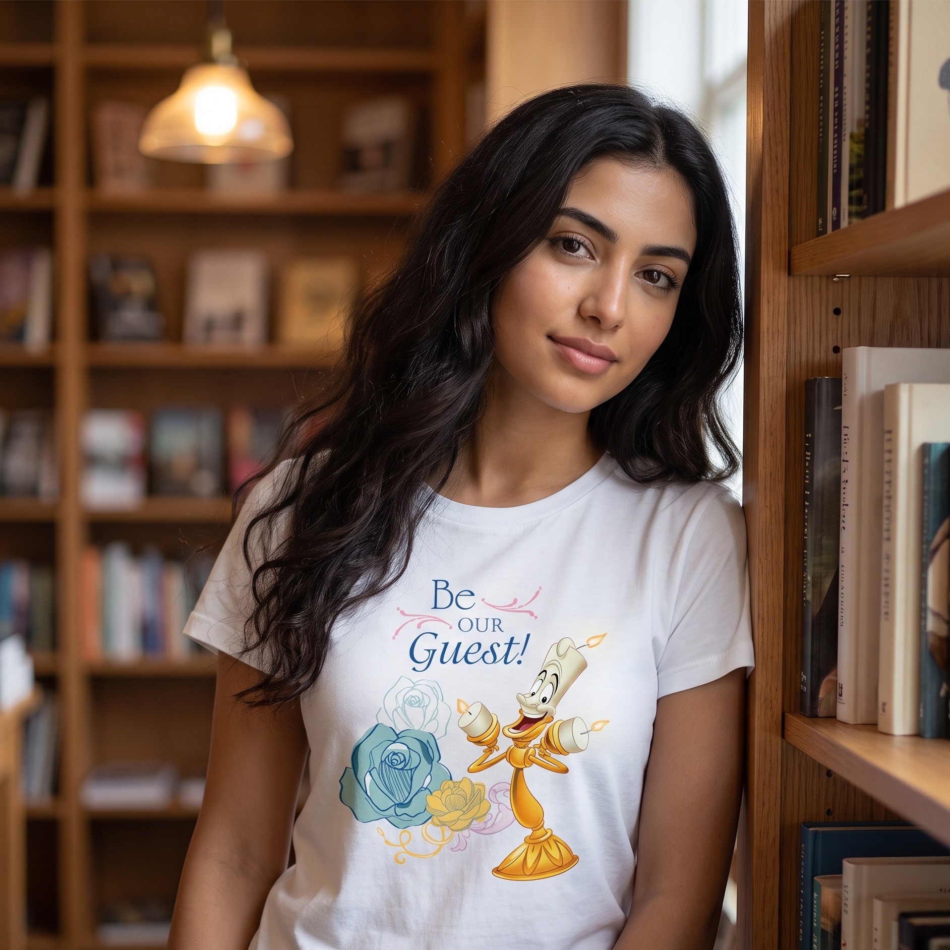 Die Schöne und das Biest - Be Our Guest T-Shirt Damen weiß