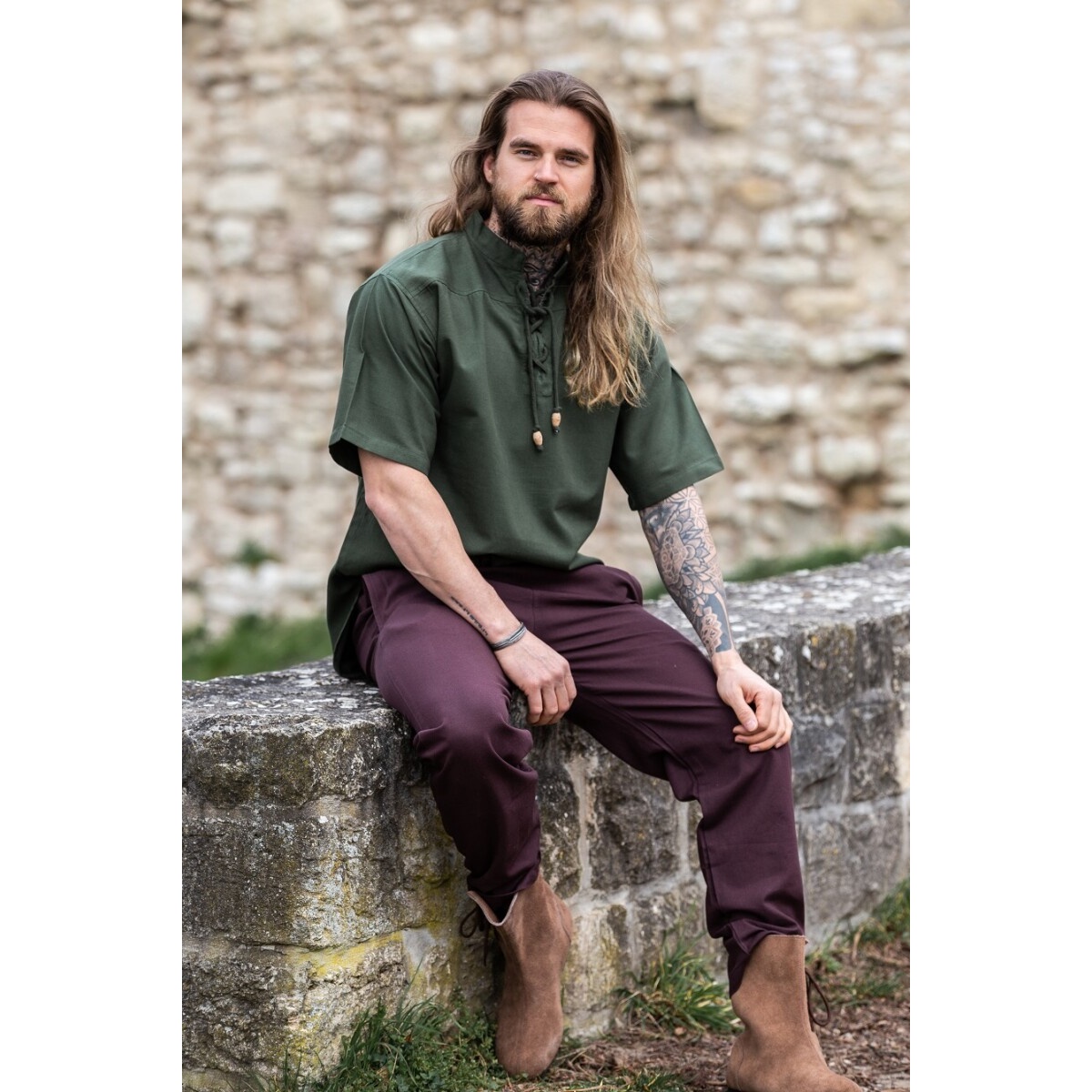 Medieval Shirt Erik Short Sleeve Green