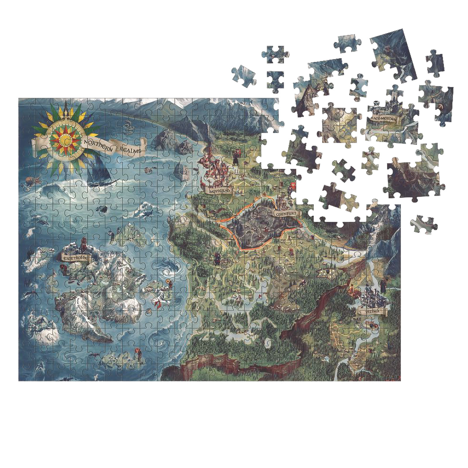 Witcher - Karte der Nördlichen Königreiche Puzzle