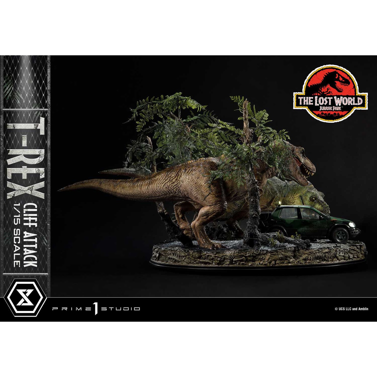 Jurassic World: The Lost World Statue 1/15 T-Rex Cliff Attack 53 cm