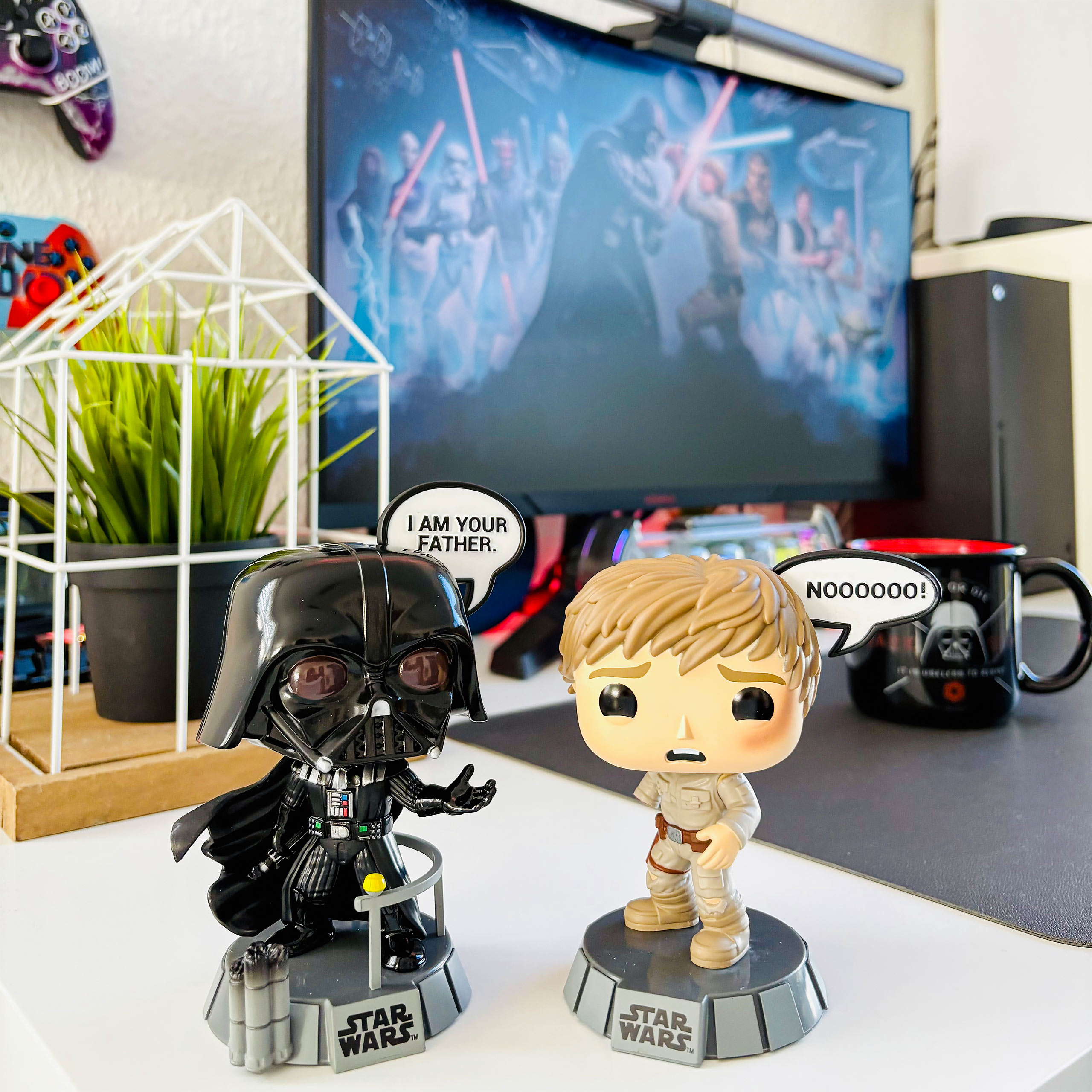 Star Wars - Figuras Funko Pop de Vader y Luke con cabeza oscilante (set de 2)