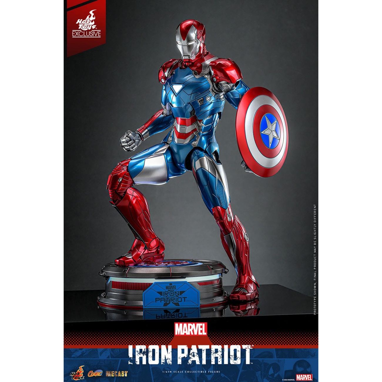 Marvel - Iron Patriot Comic Diecast Masterpiece action figure esclusiva in scala 1:6