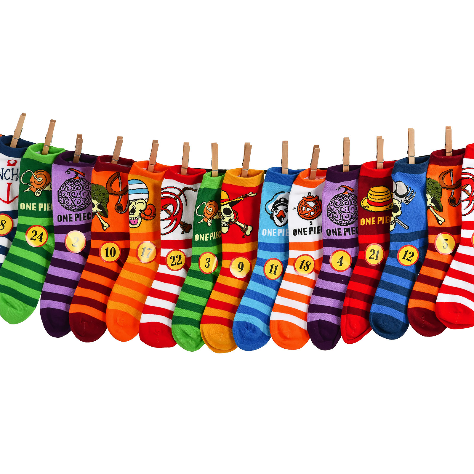 Calendrier de l'Avent One Piece à remplir de chaussettes