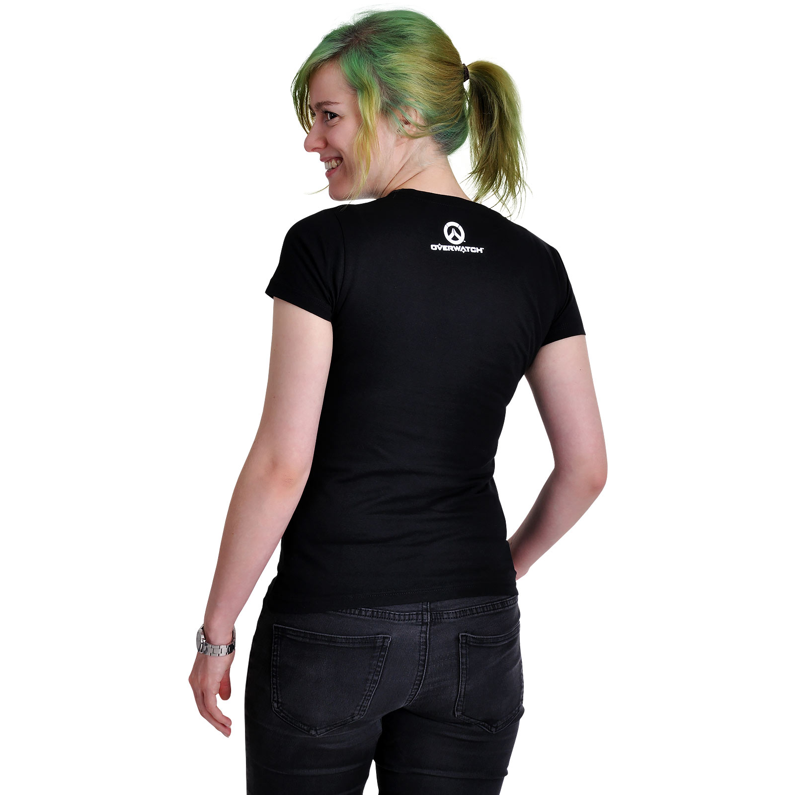 Overwatch - D.VA Spray Logo T-Shirt Damen schwarz