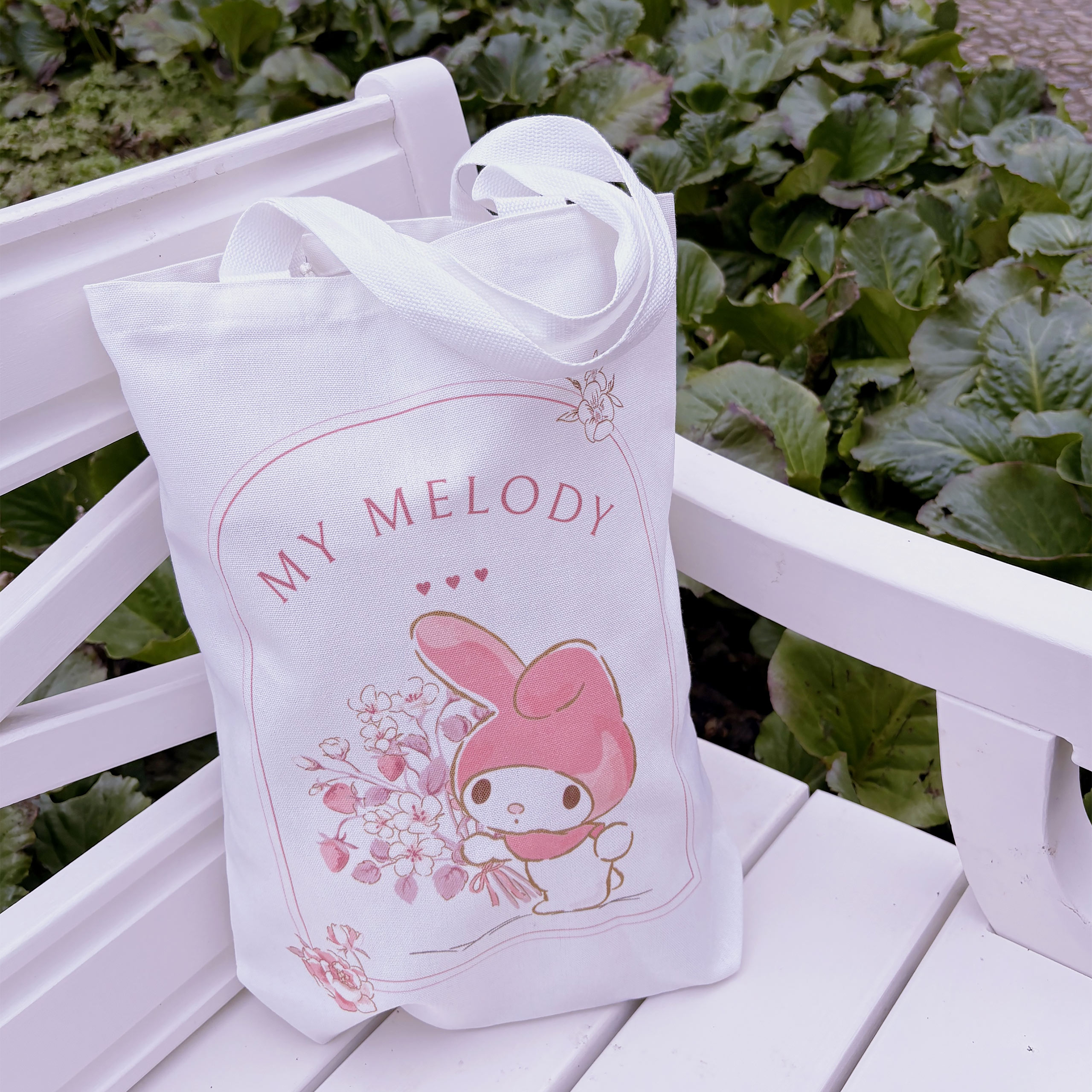Hello Kitty - My Melody Floral Garden Jutebeutel
