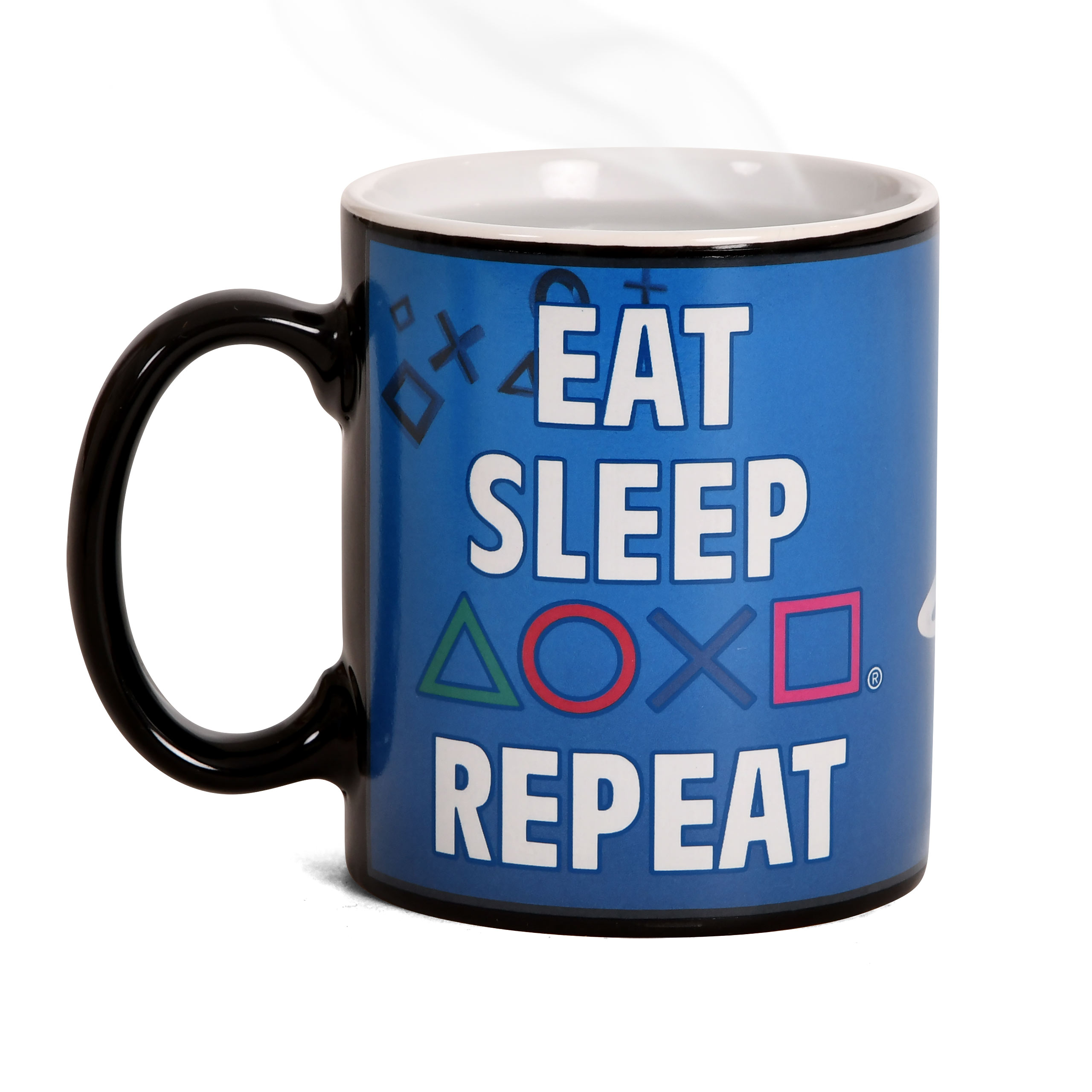PlayStation - Eat Sleep Repeat thermo effect mug