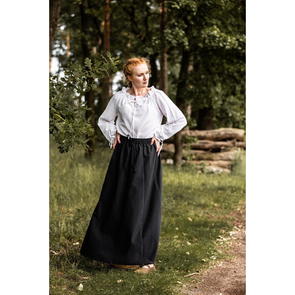 Średniowieczna bluzka Edith biała