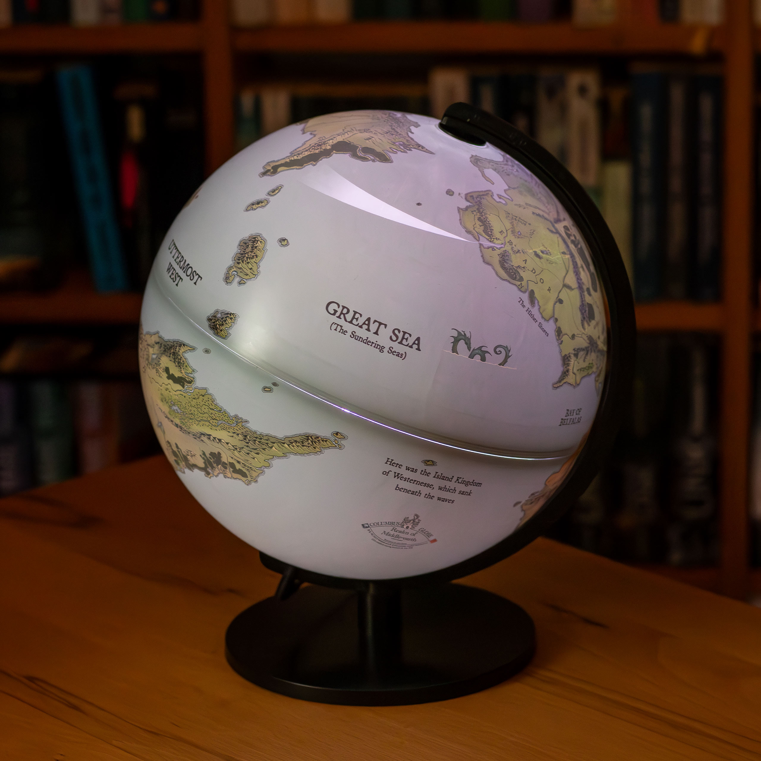 Der Herr der Ringe - Mittelerde Globus Terra mit Licht 26cm
