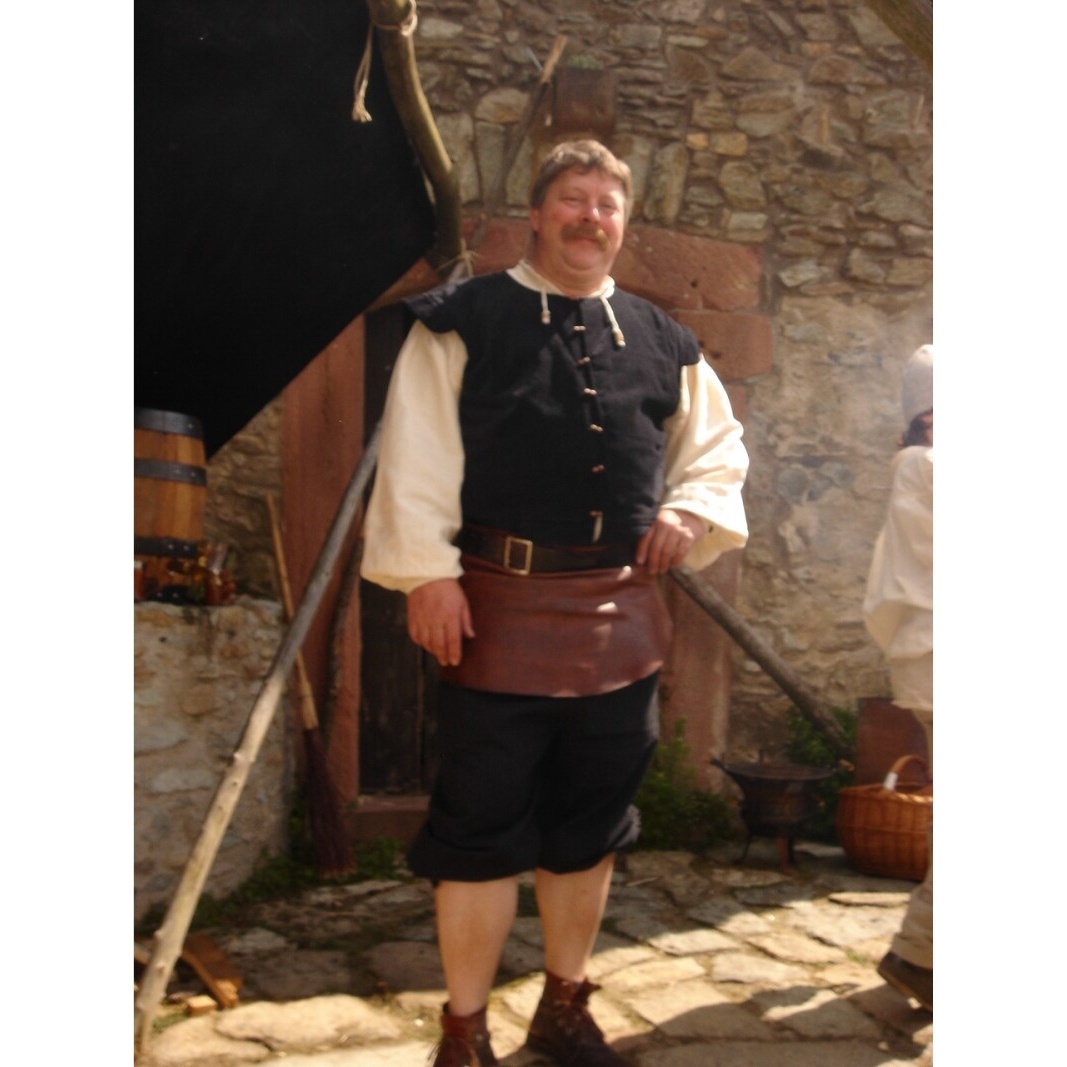 Mittelalter Gefütterter Samtwams Heinrich schwarz