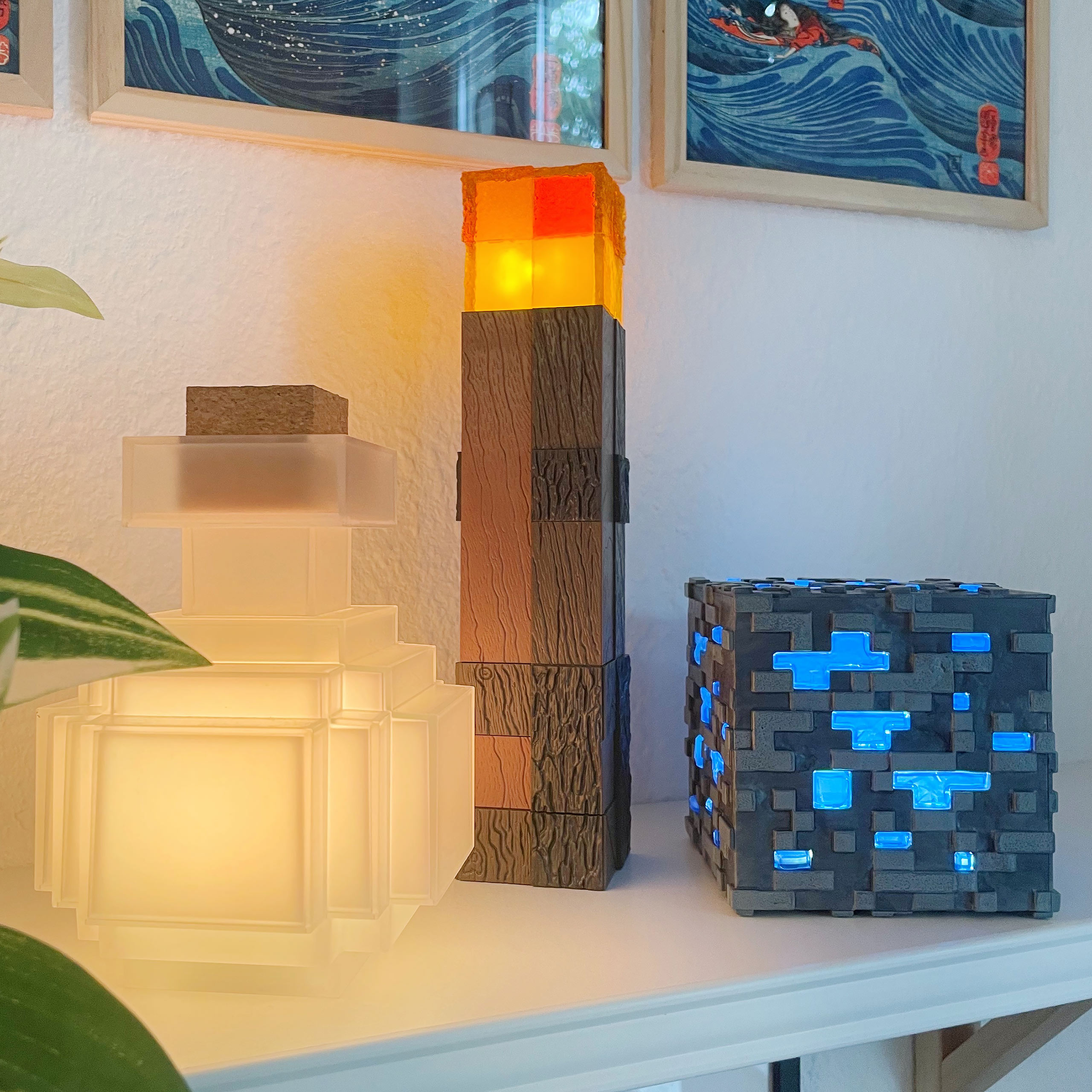 Minecraft - Diamond Ore Table Lamp