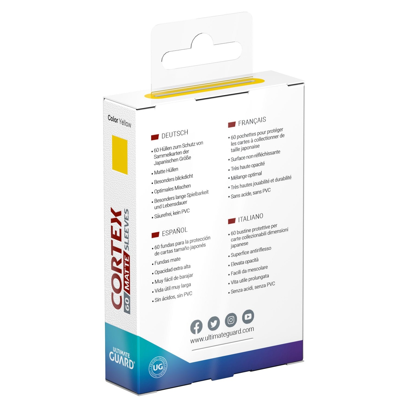 Ultimate Guard Bustine Cortex Opache Formato Giapponese (60) - Giallo