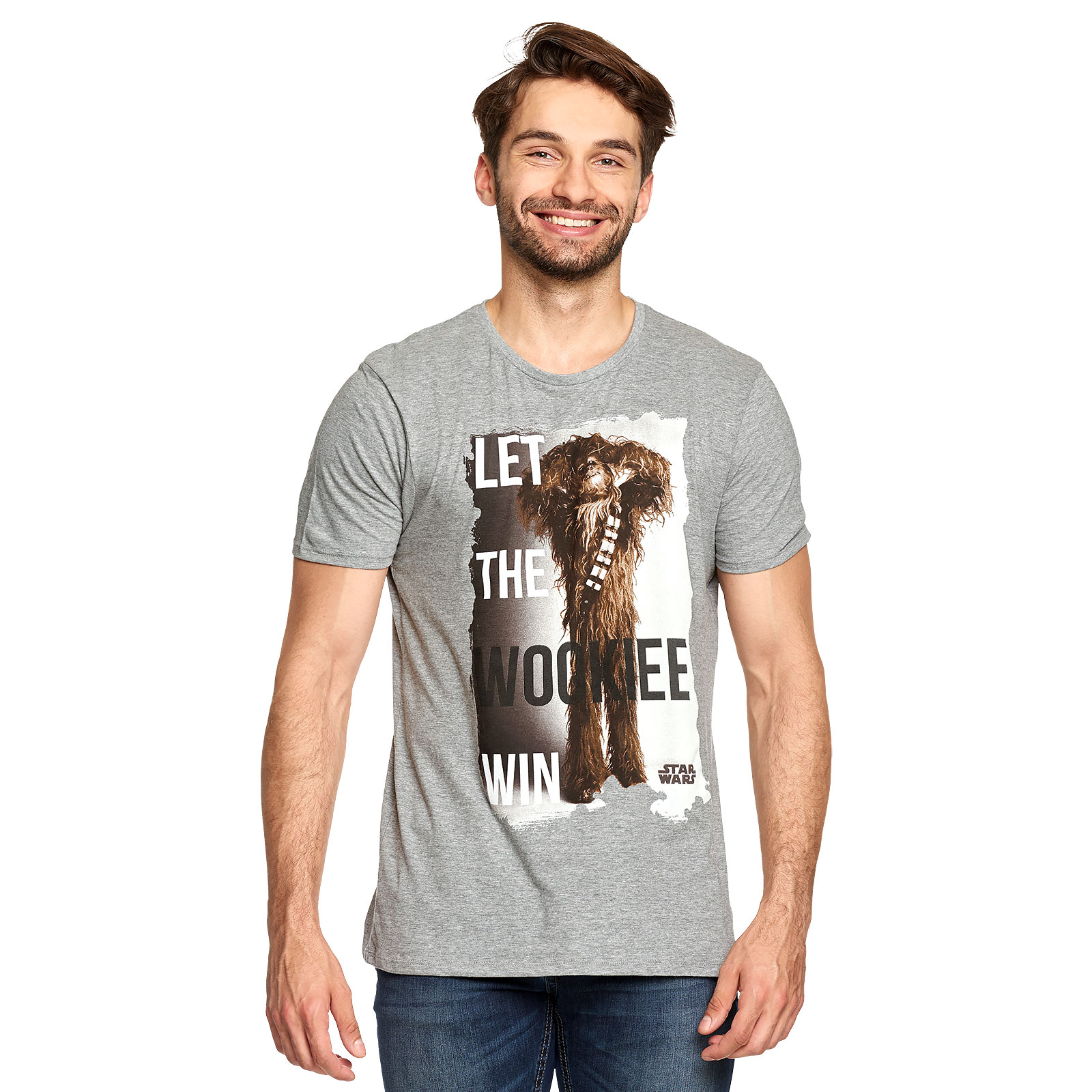 Star Wars - Let the Wookiee Win T-Shirt grau