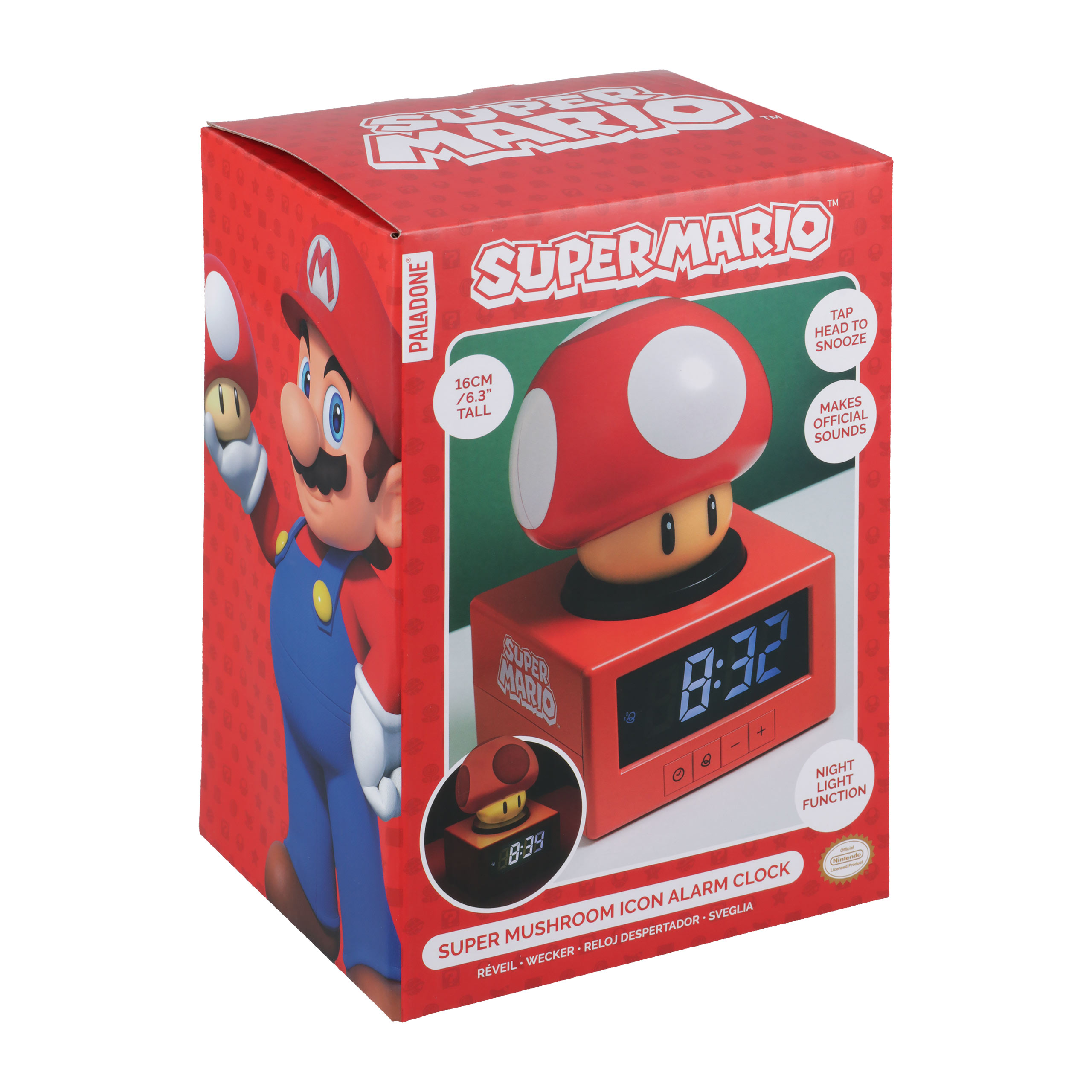 Super Mario - Reloj Despertador Súper Hongo