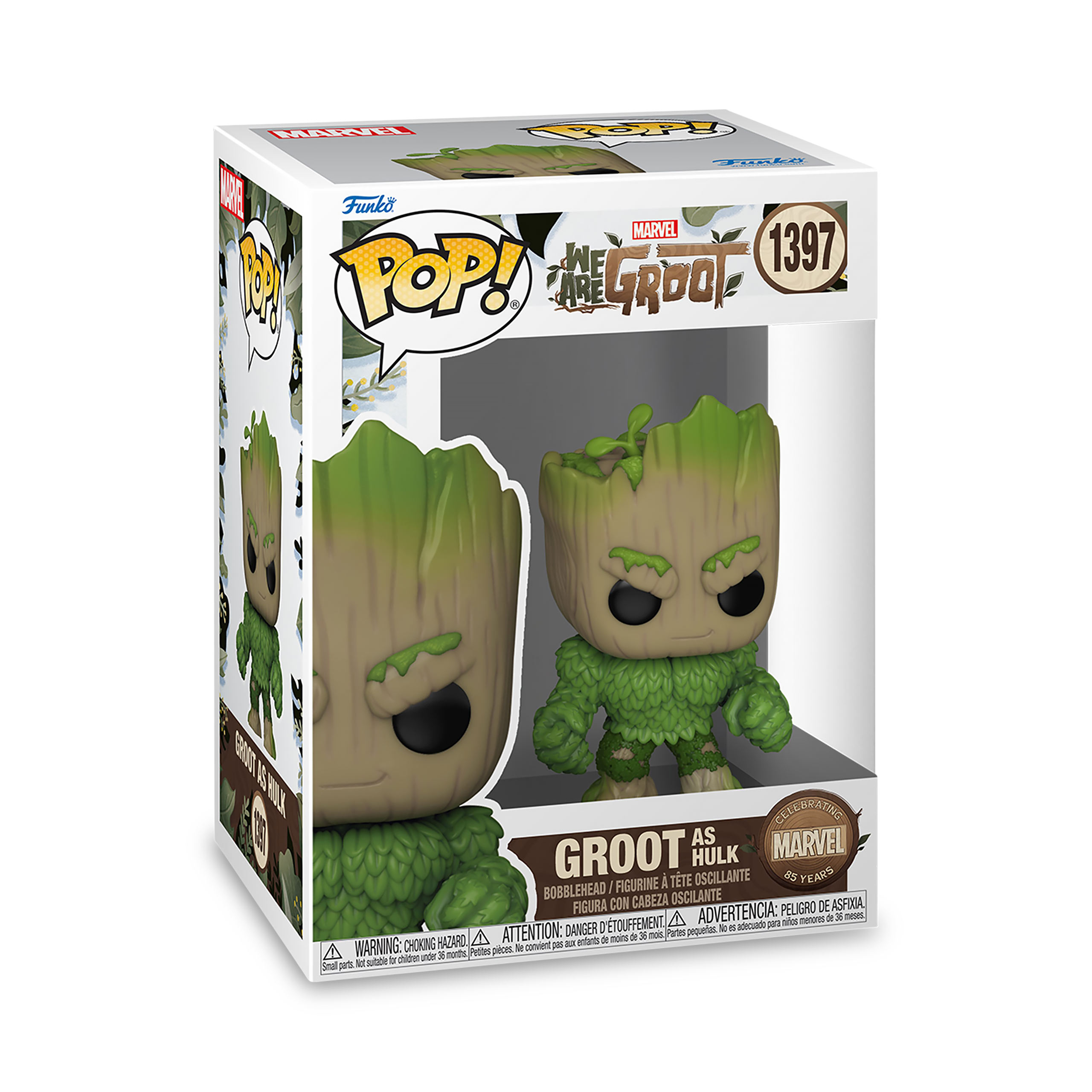 Marvel - Nous sommes Groot Hulk Funko Pop Figure à tête branlante