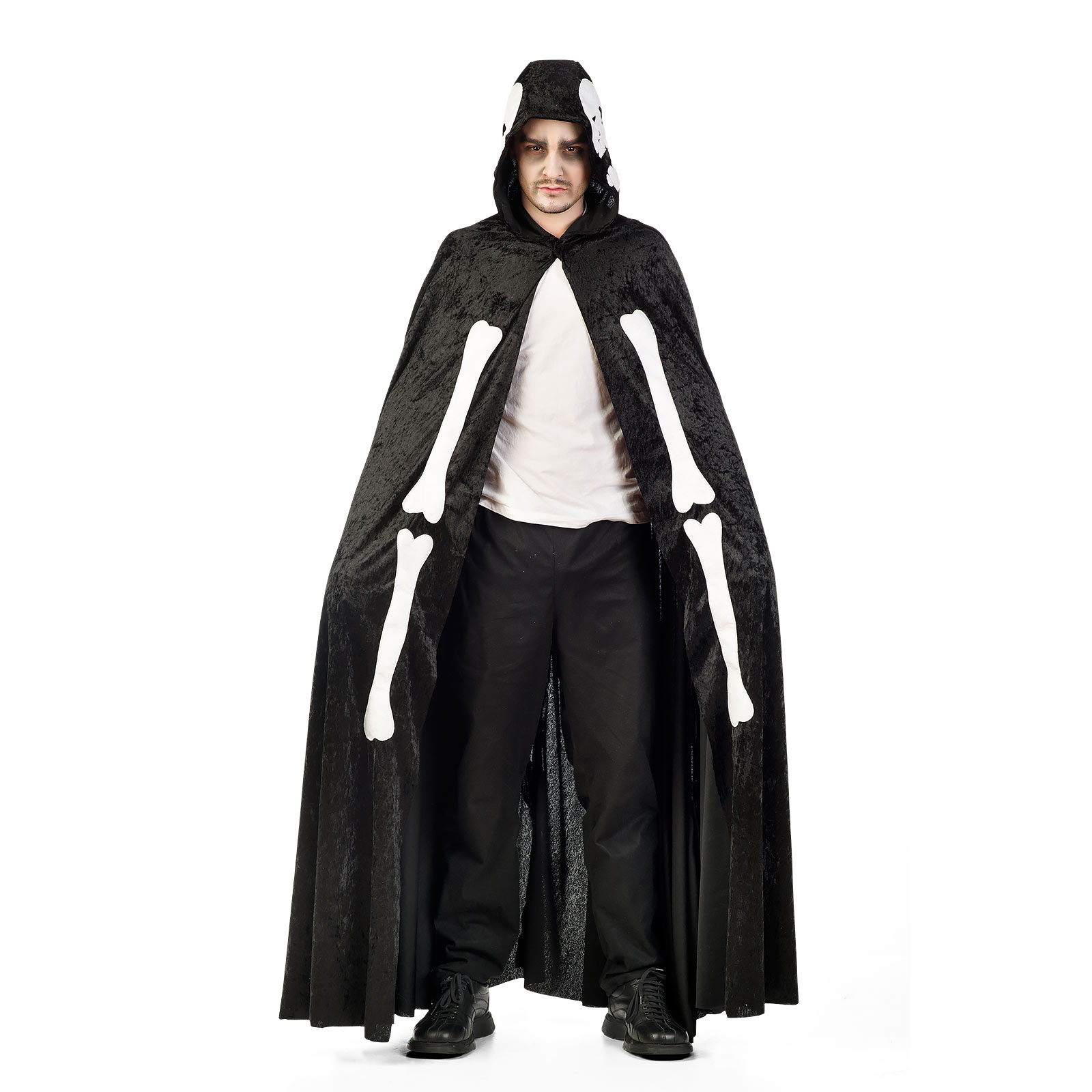 Skeleton Cape - Long Costume Cloak
