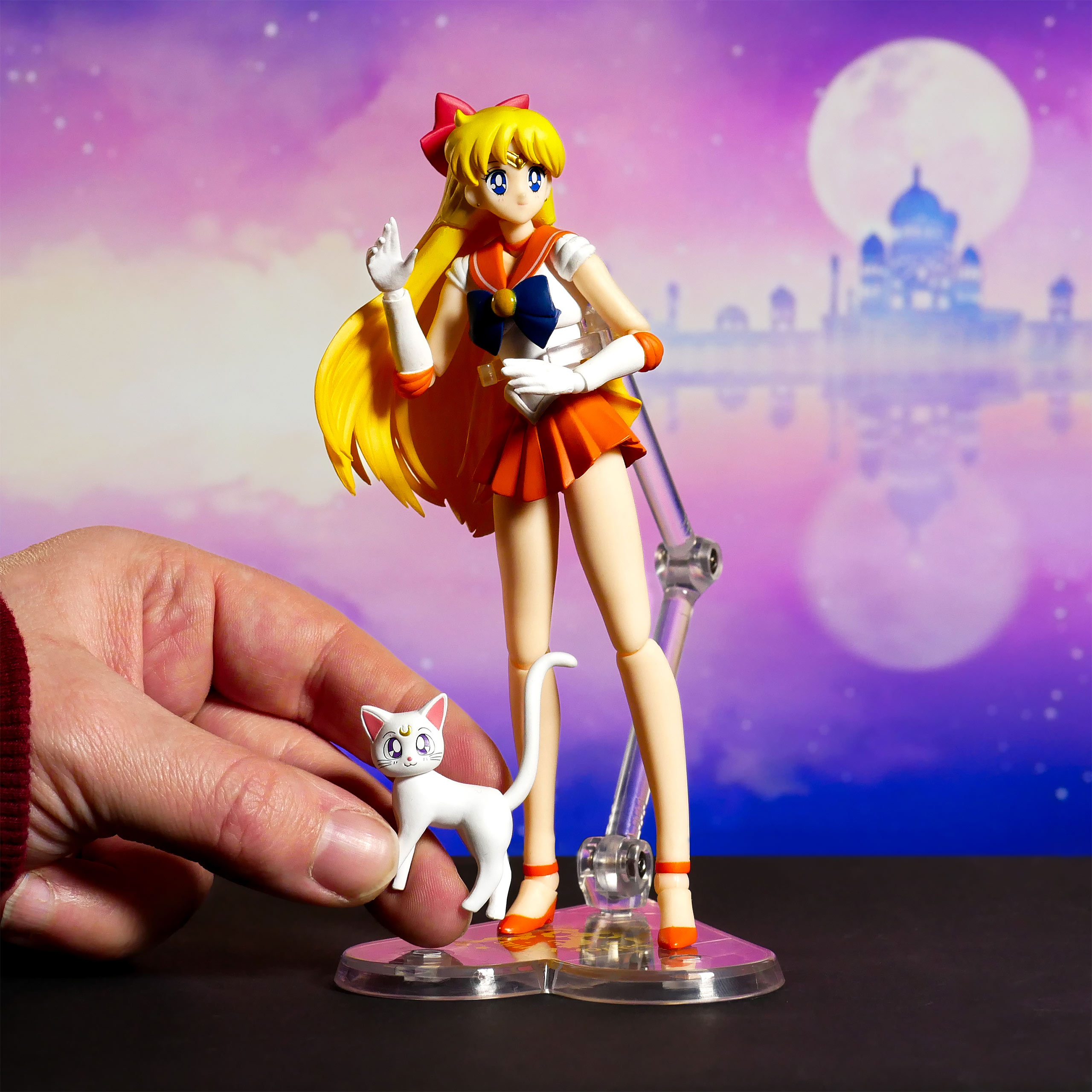 Sailor Venus mit Artemis Actionfigur Animation Color Edition - Sailor Moon