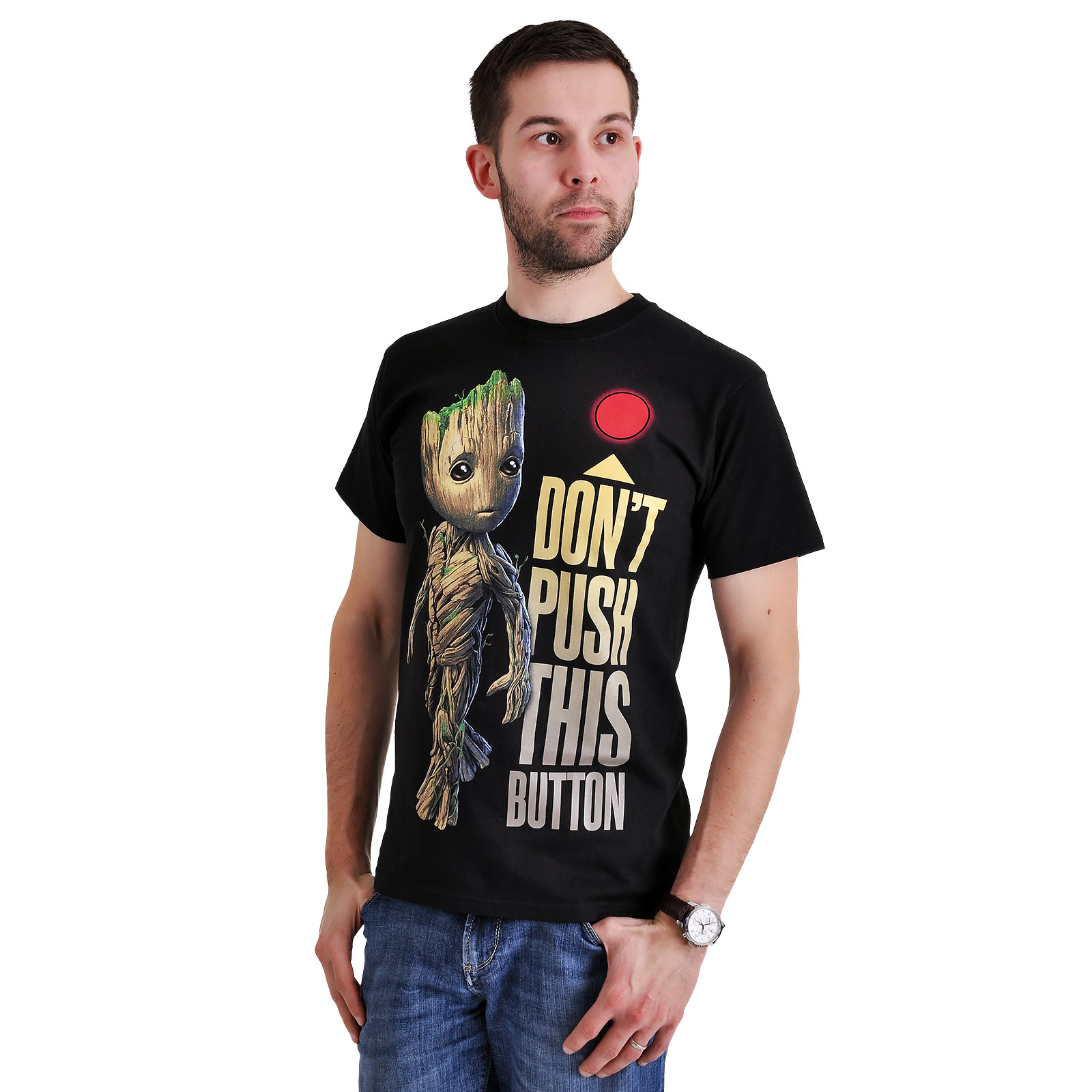 Guardians of the Galaxy - Groot Button T-Shirt black