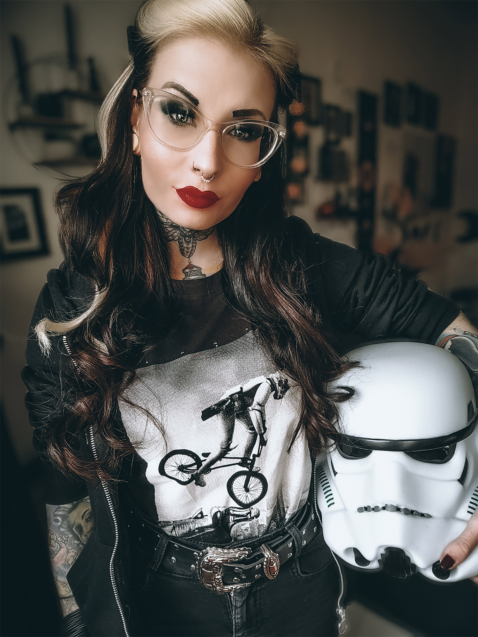 T-shirt BMX Trooper pour les fans de Star Wars noir