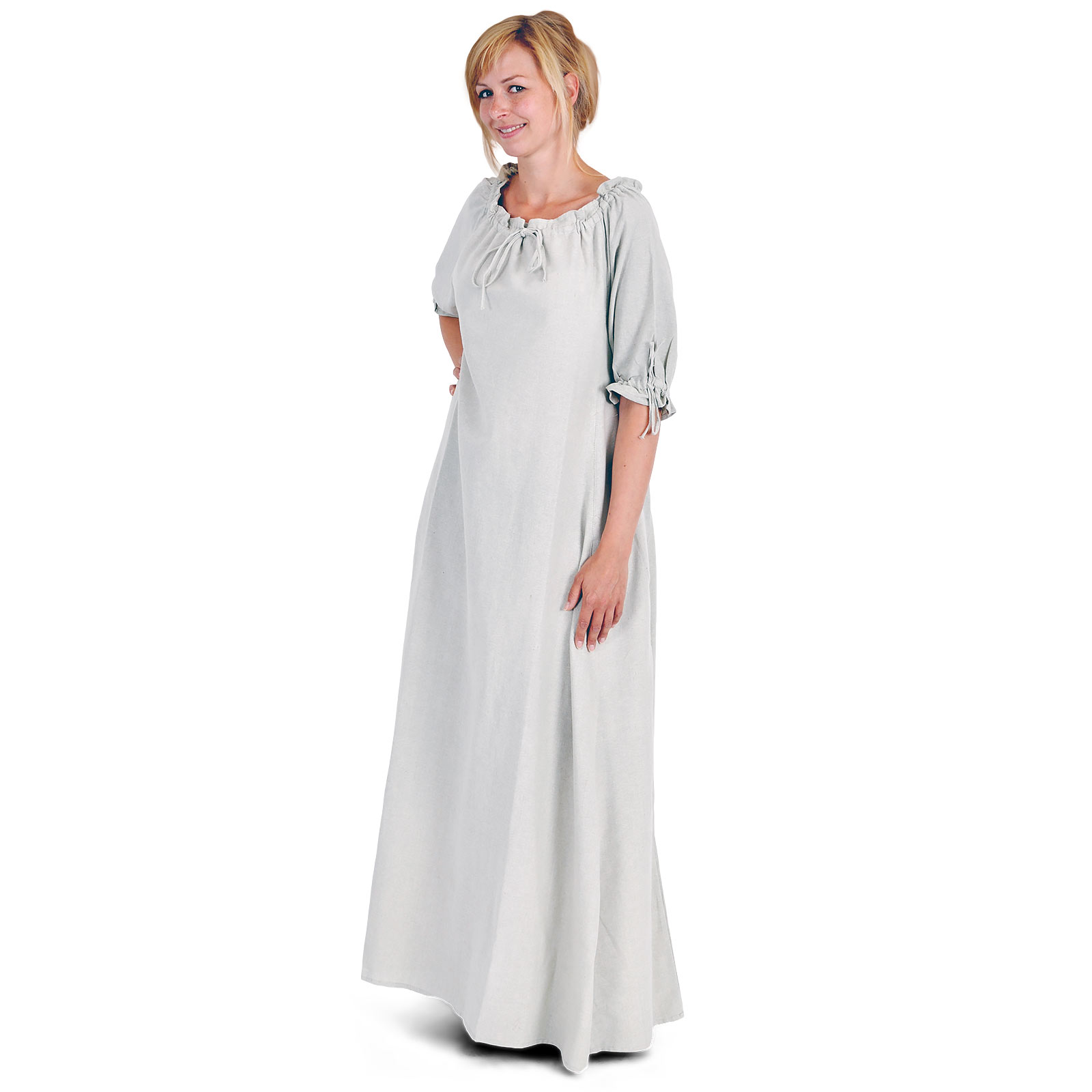 Medieval Short Sleeve Dress Natural