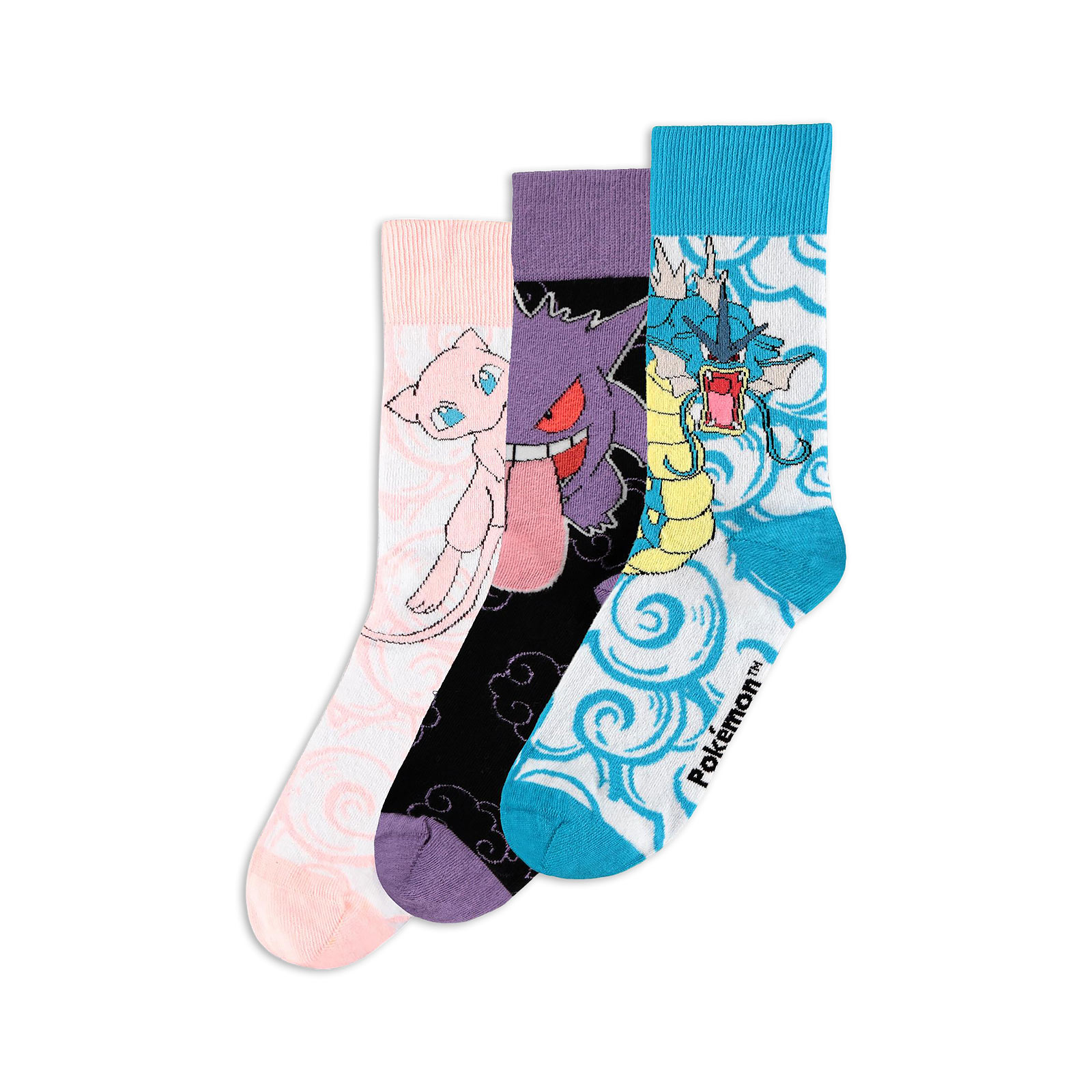 Pokemon - Chaussettes Gengar, Mew et Gyarados Lot de 3