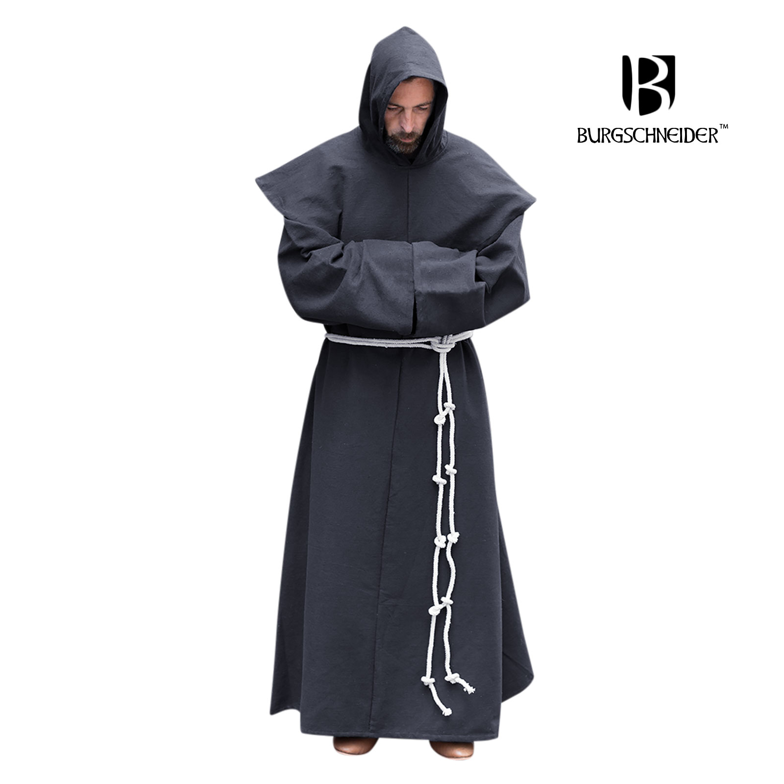 Mönchskutte Benediktus schwarz