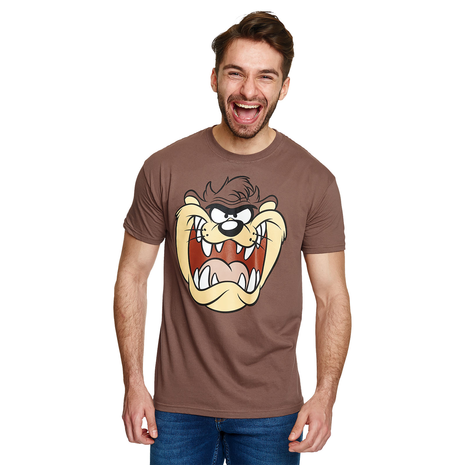 Looney Tunes - T-Shirt Taz Face marron