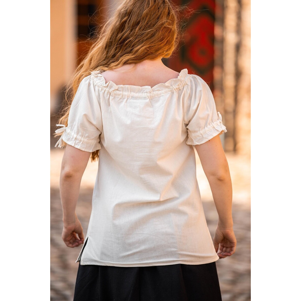 Medieval Short-Sleeve Blouse Otilia beige