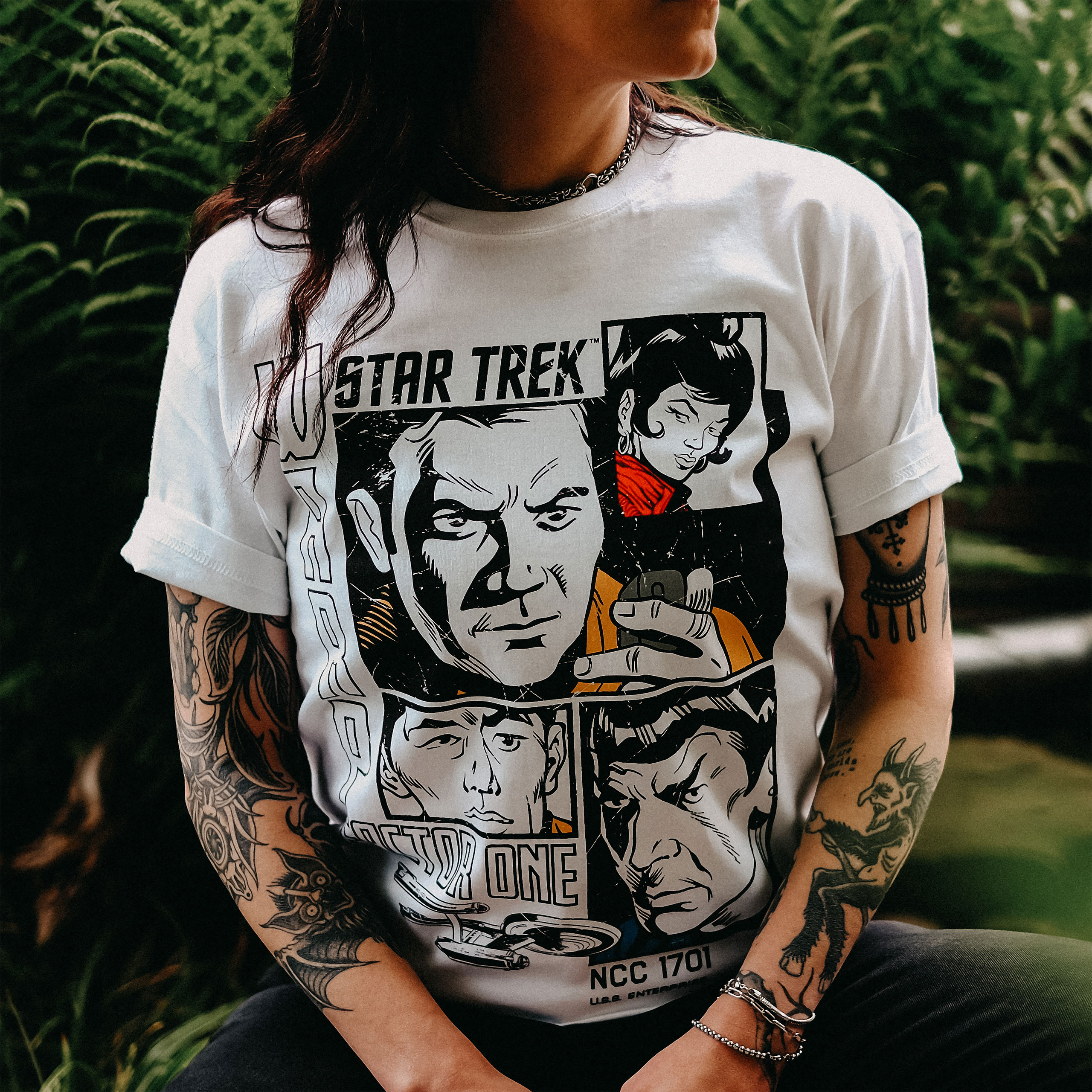 Star Trek - Warp 1 Retro T-Shirt weiß