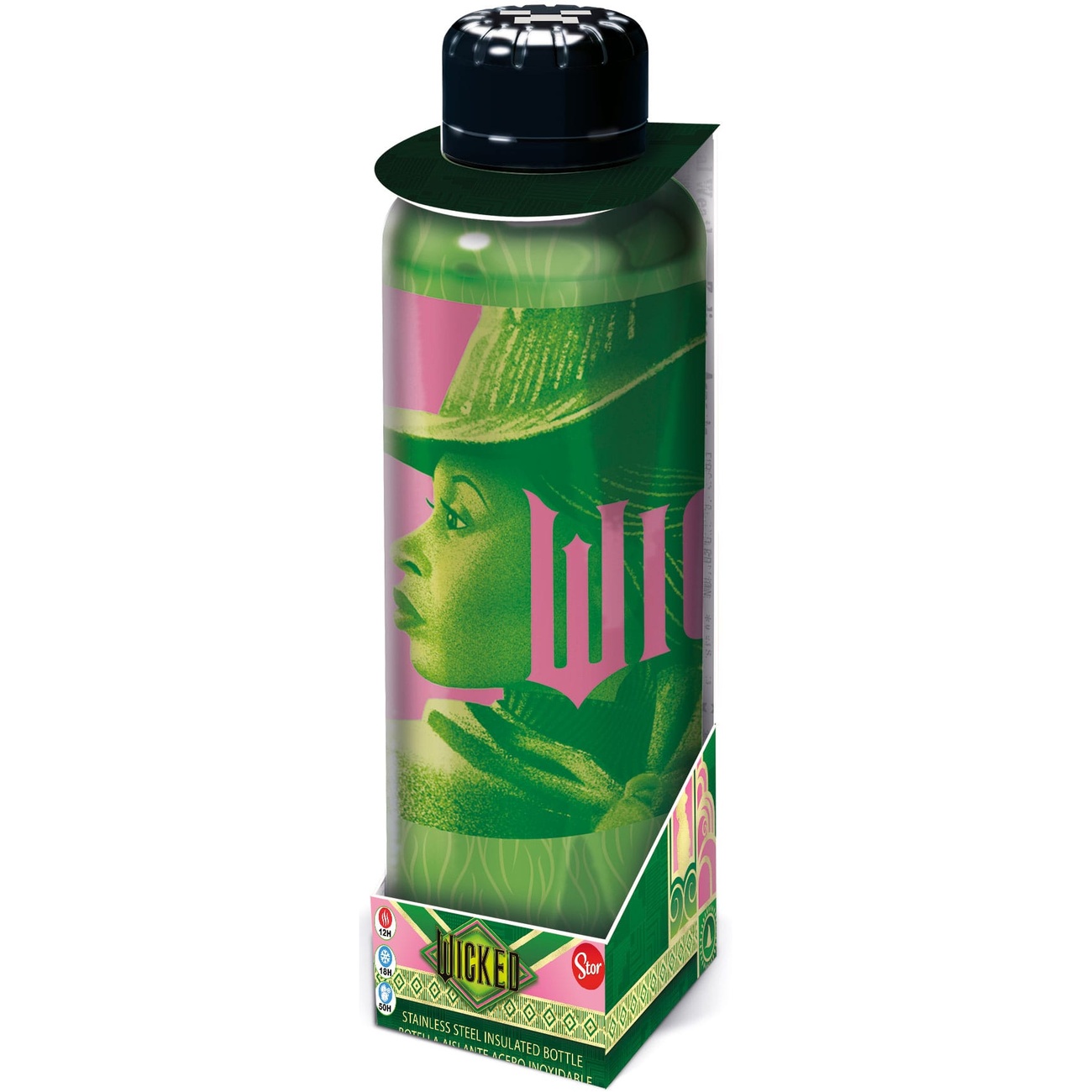 Wicked Stainless Steel Water Bottle Elphaba & Glinda