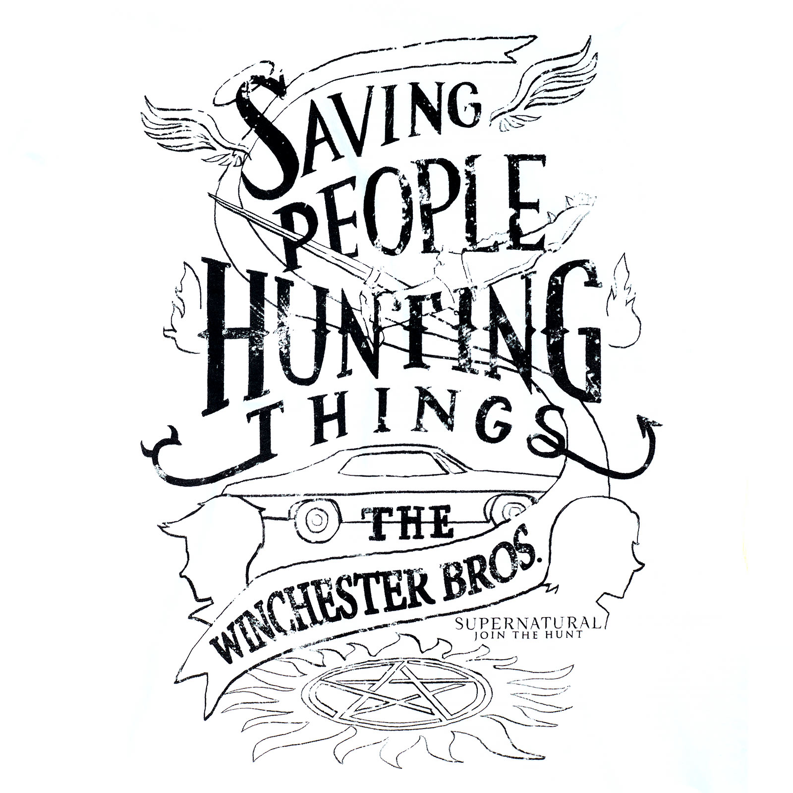 Supernatural - Winchester Bros T-Shirt Damen weiß