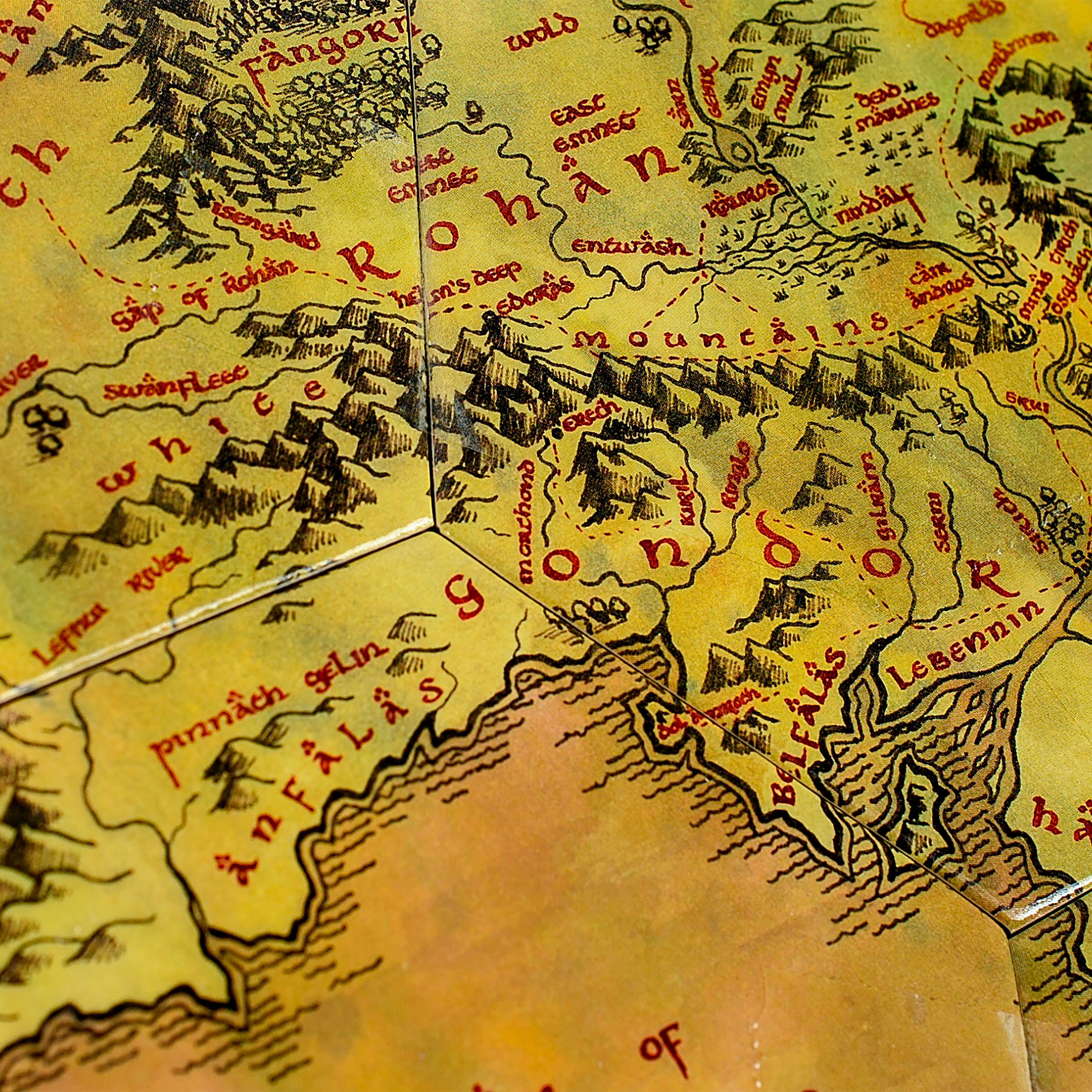 Il Signore degli Anelli - Sottobicchieri Mappa della Terra di Mezzo Set da 12
