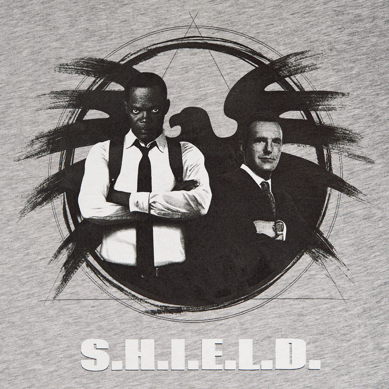 Captain Marvel - T-shirt Agents S.H.I.E.L.D. Gris