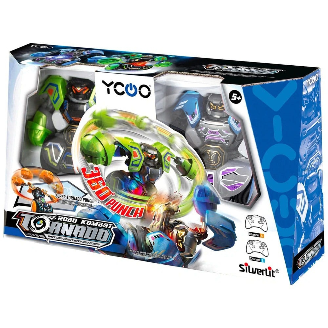 Silverlit Robo Kombat Tornado Remote-Controlled Robots 2-Pack Green/Blue