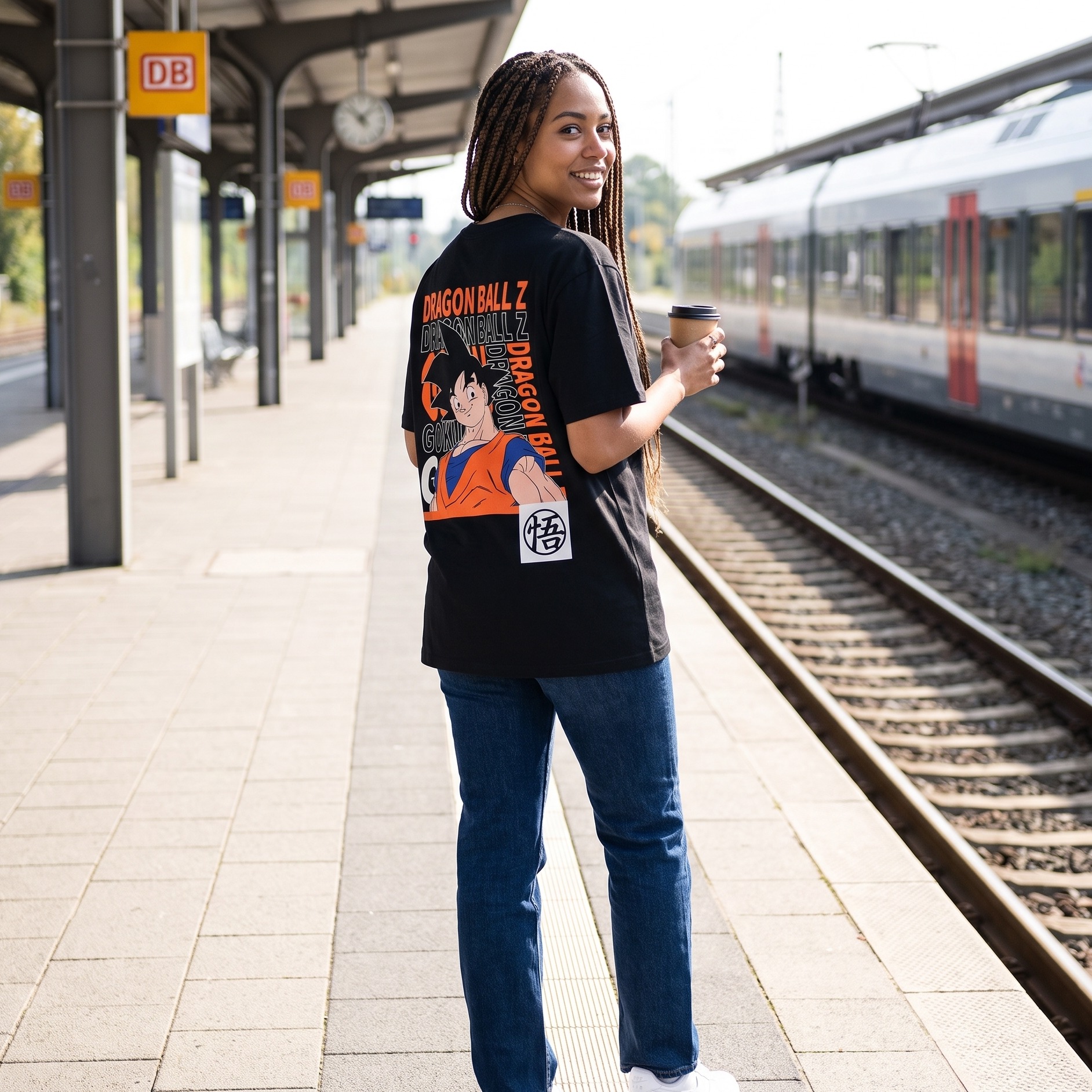 Dragon Ball Z - Camiseta oversize Goku negra