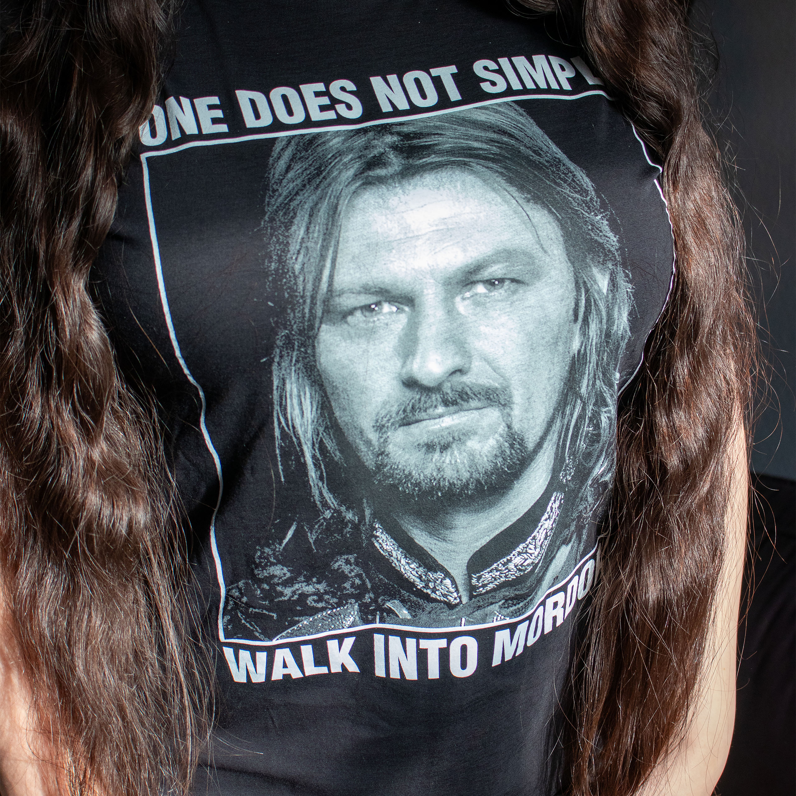 Boromir Men loopt niet zomaar Mordor binnen T-shirt - Lord of the Rings