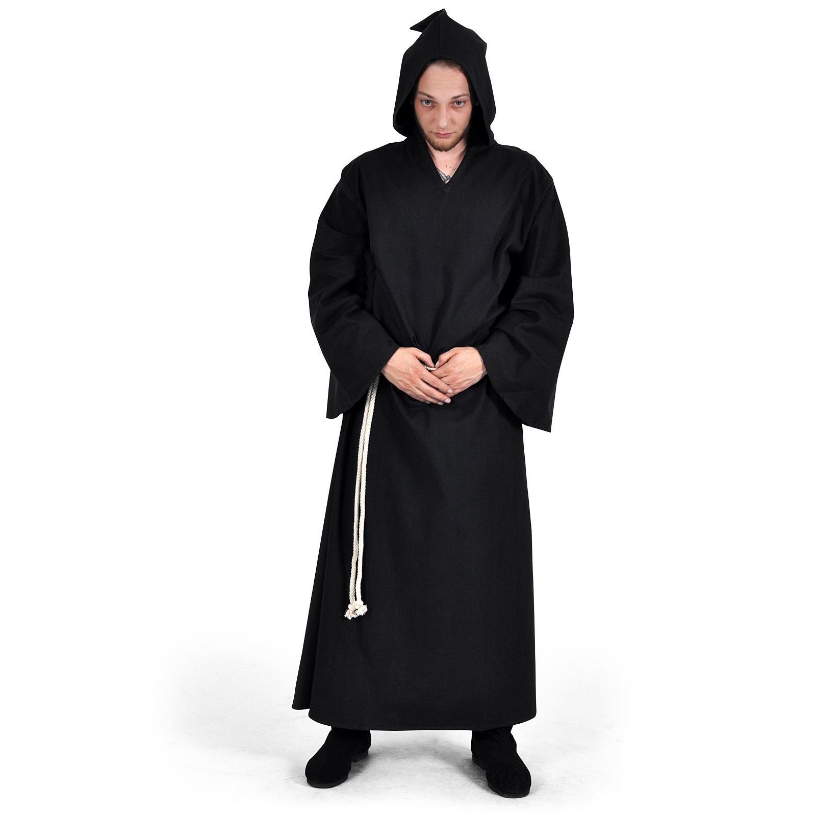 Robe de moine avec cordon noir