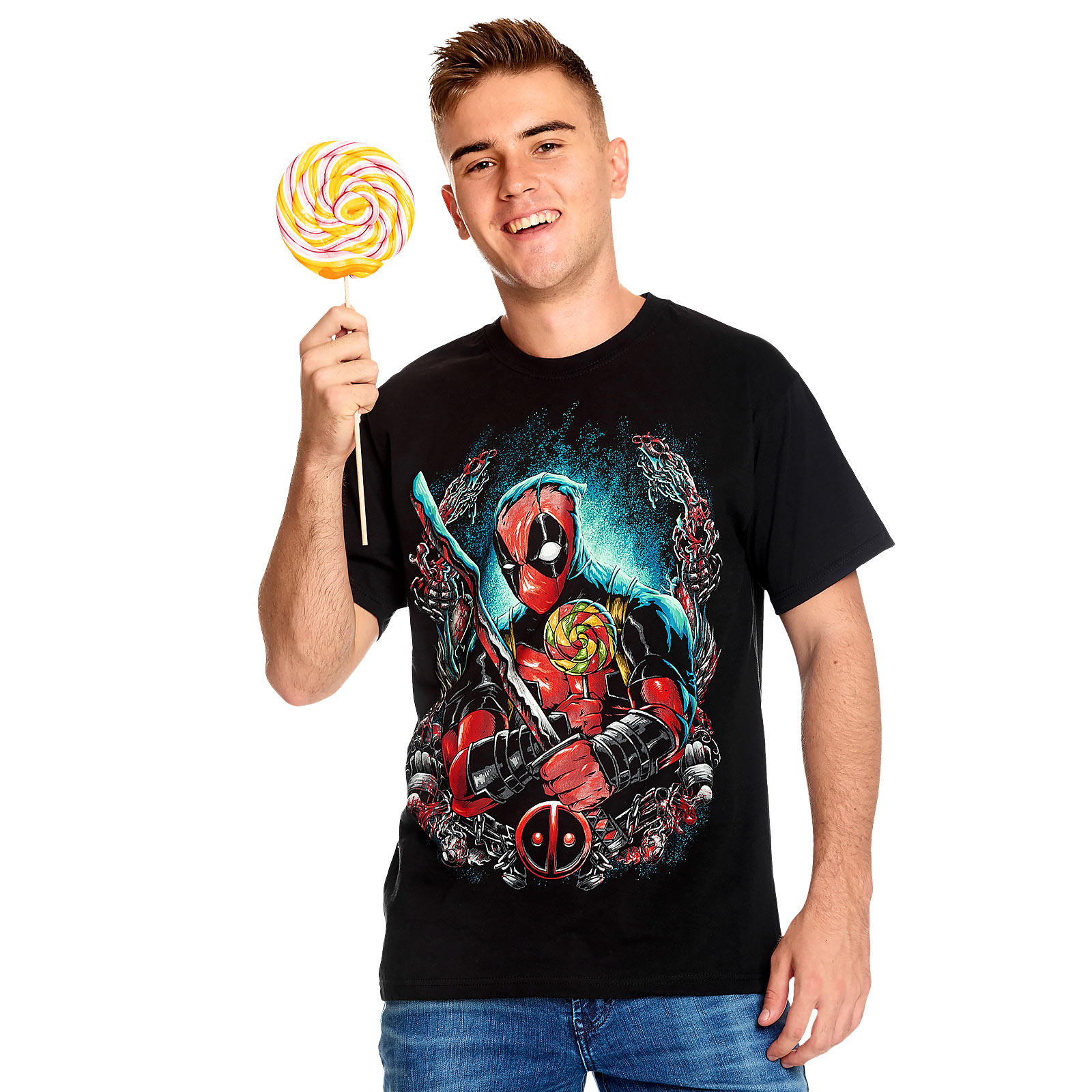 Deadpool - Lollipop T-shirt Zwart