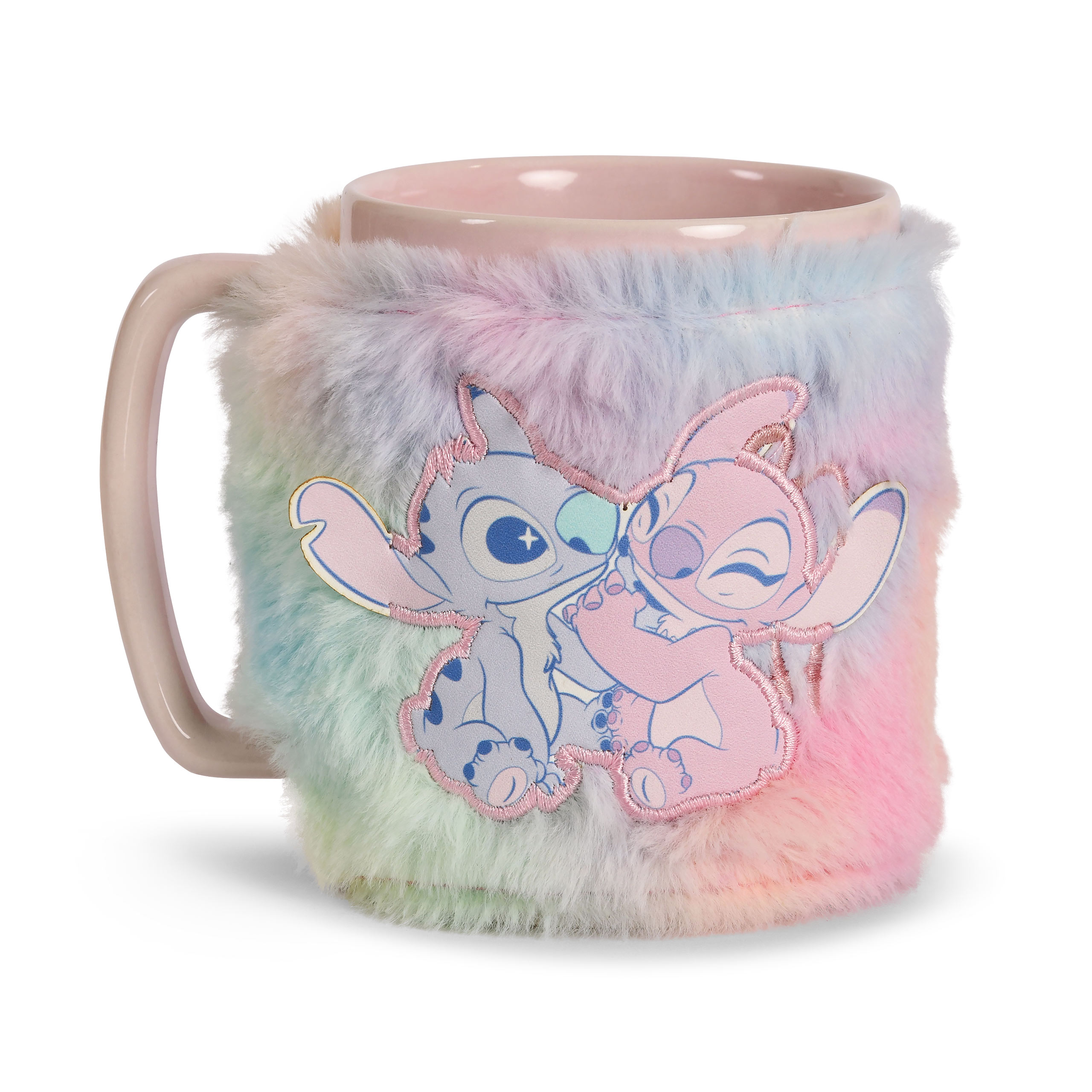 Stitch en Angel Mok met Pluchen Overtrek - Lilo & Stitch