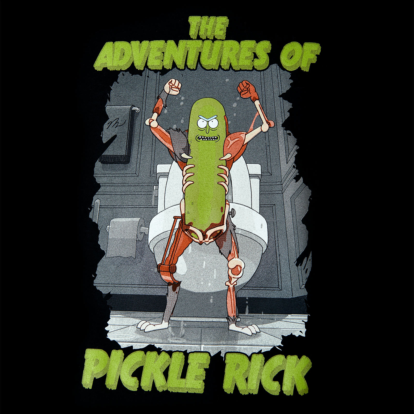 Rick en Morty - Avonturen van Pickle Rick T-Shirt zwart