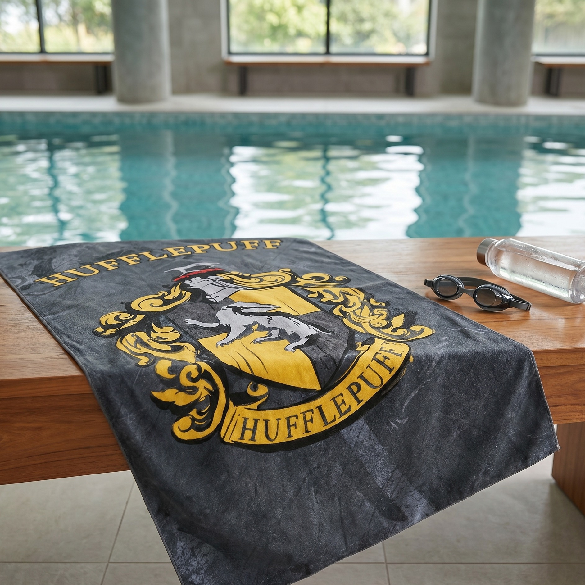 Harry Potter - Hufflepuff Crest Beach Towel