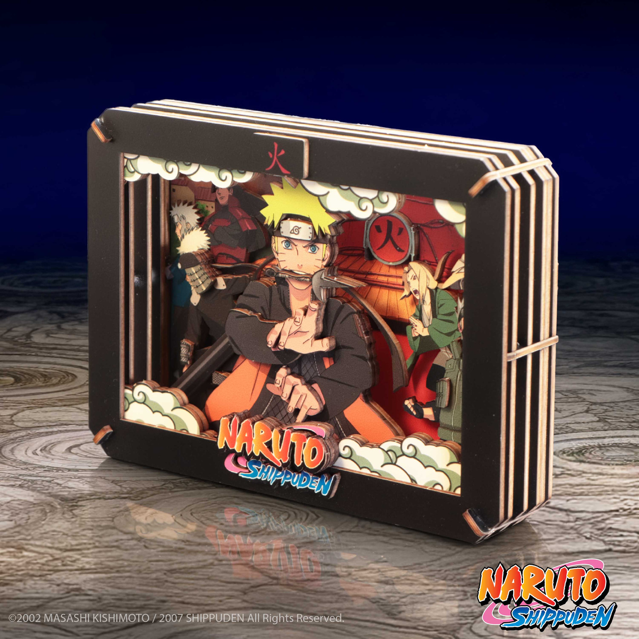 Naruto - Hokage Wooden Theatre 3D Bilderrahmen