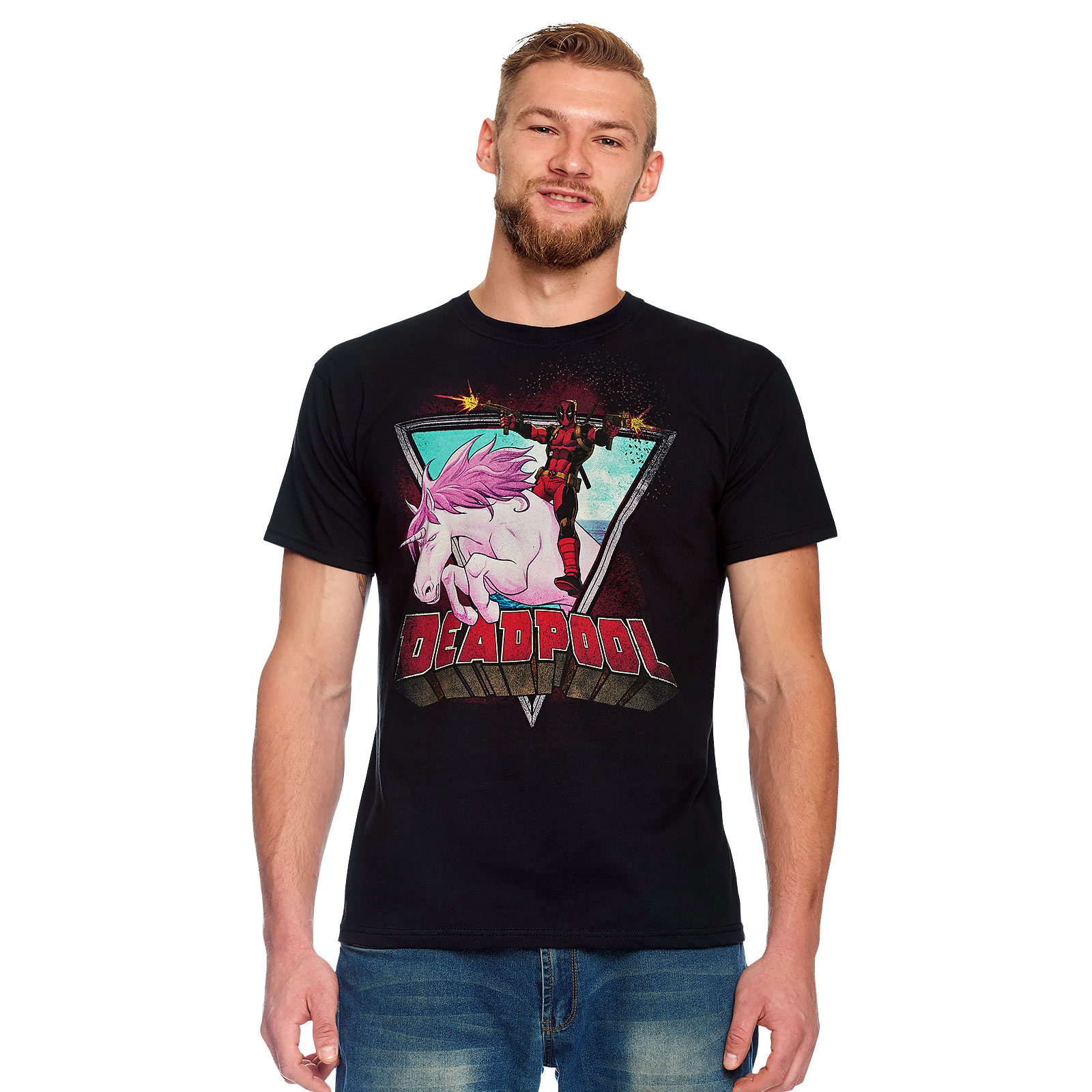 Deadpool - Unicorn Ride T-Shirt schwarz