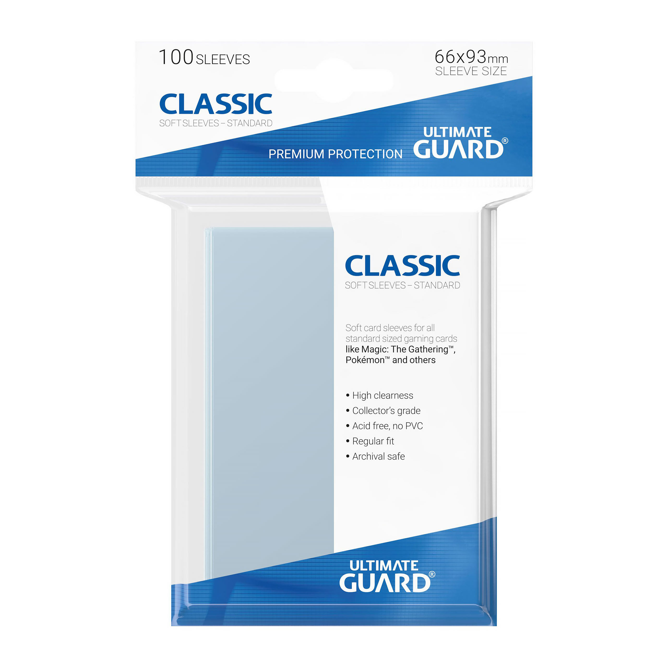 Ultimate Guard Classic Soft Sleeves 100er Set transparent Standardgröße