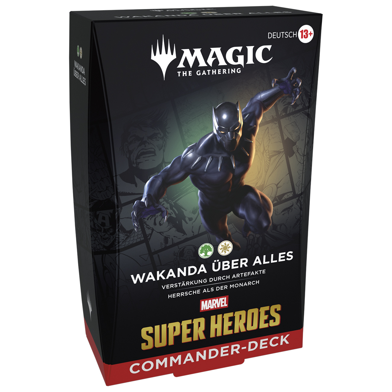 Marvel Super Heroes Wakanda na Zawsze Commander Deck wersja niemiecka - Magic: The Gathering