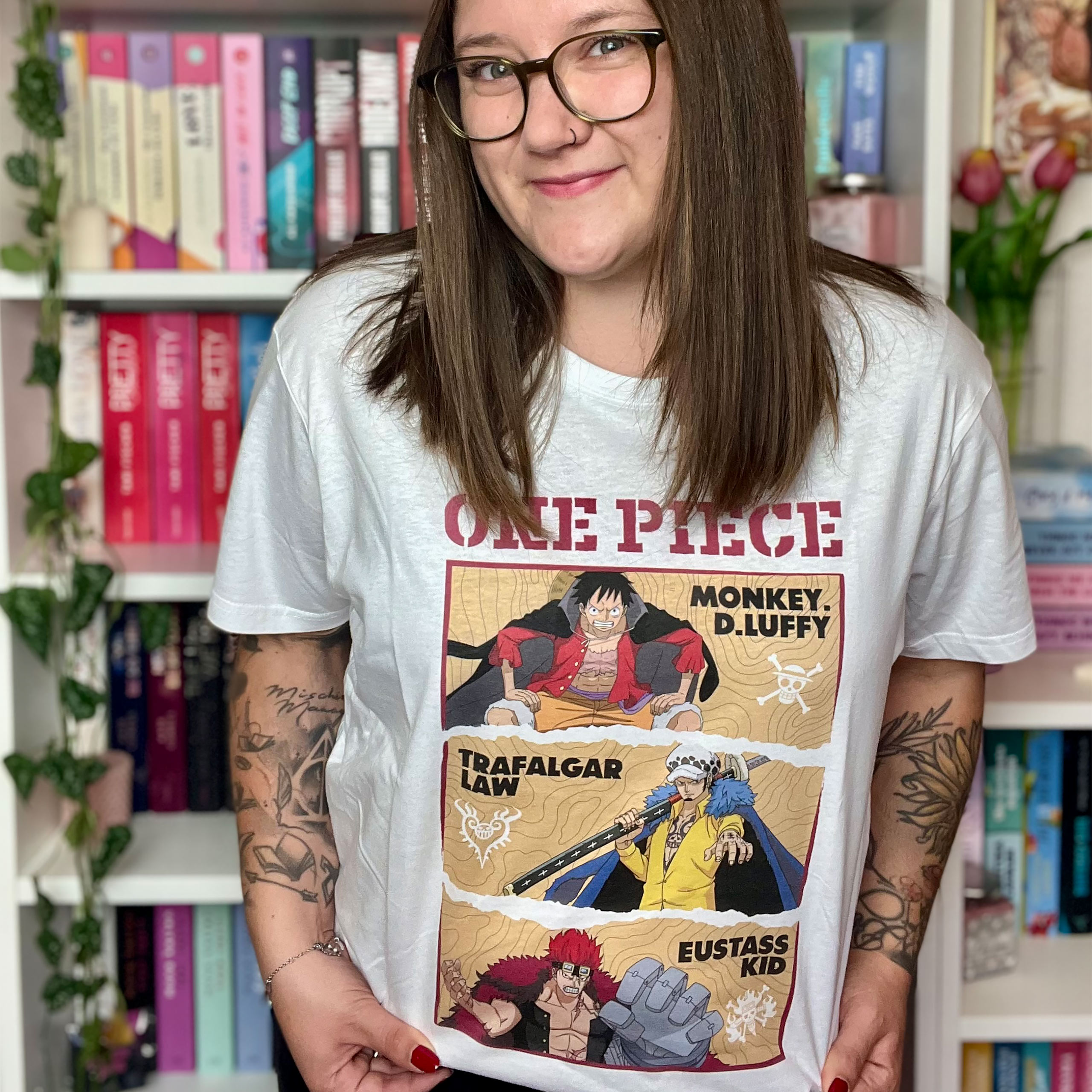 One Piece - T-Shirt Personnages Blanc