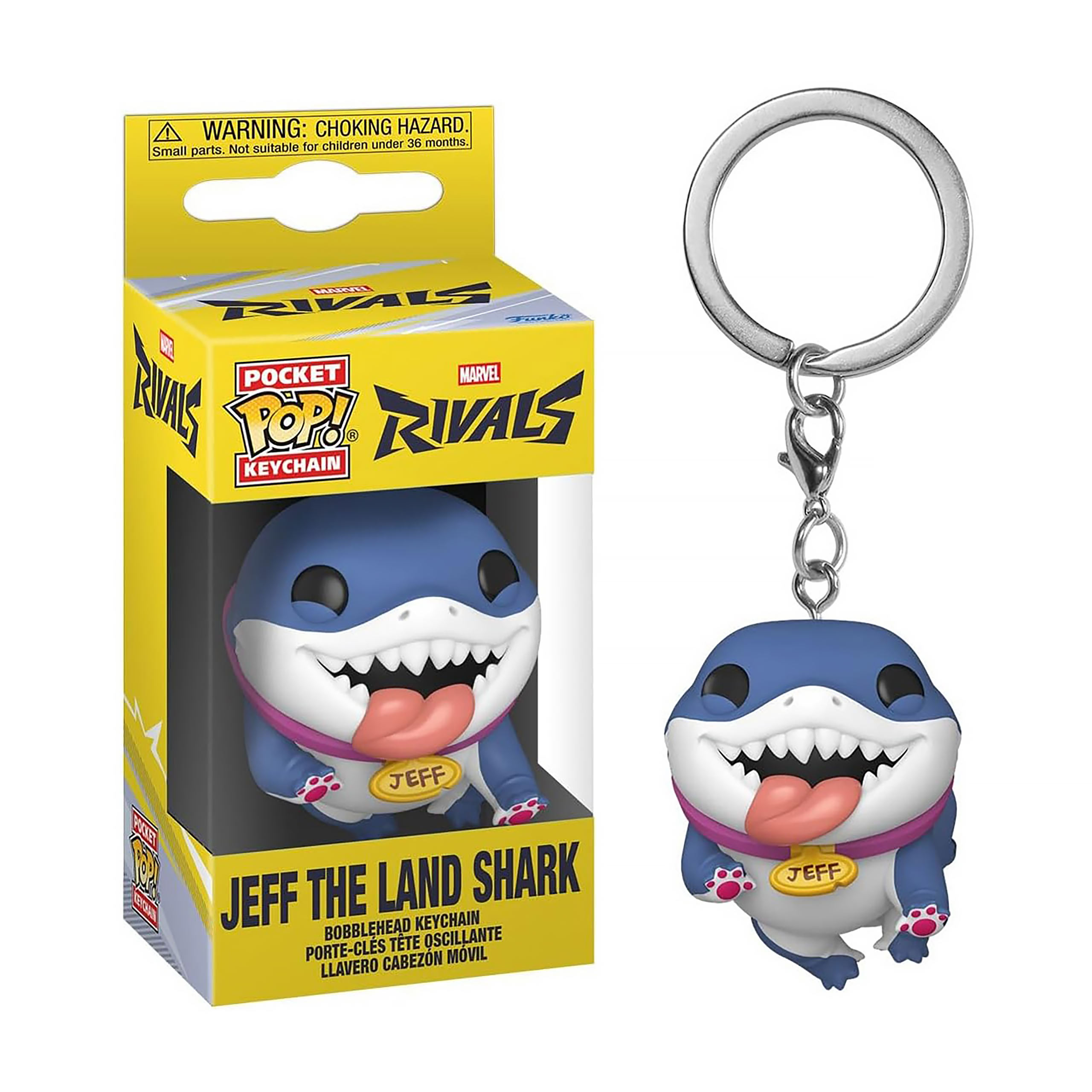 Marvel Rivals - Jeff lo Squalo di terra portachiavi Funko Pop