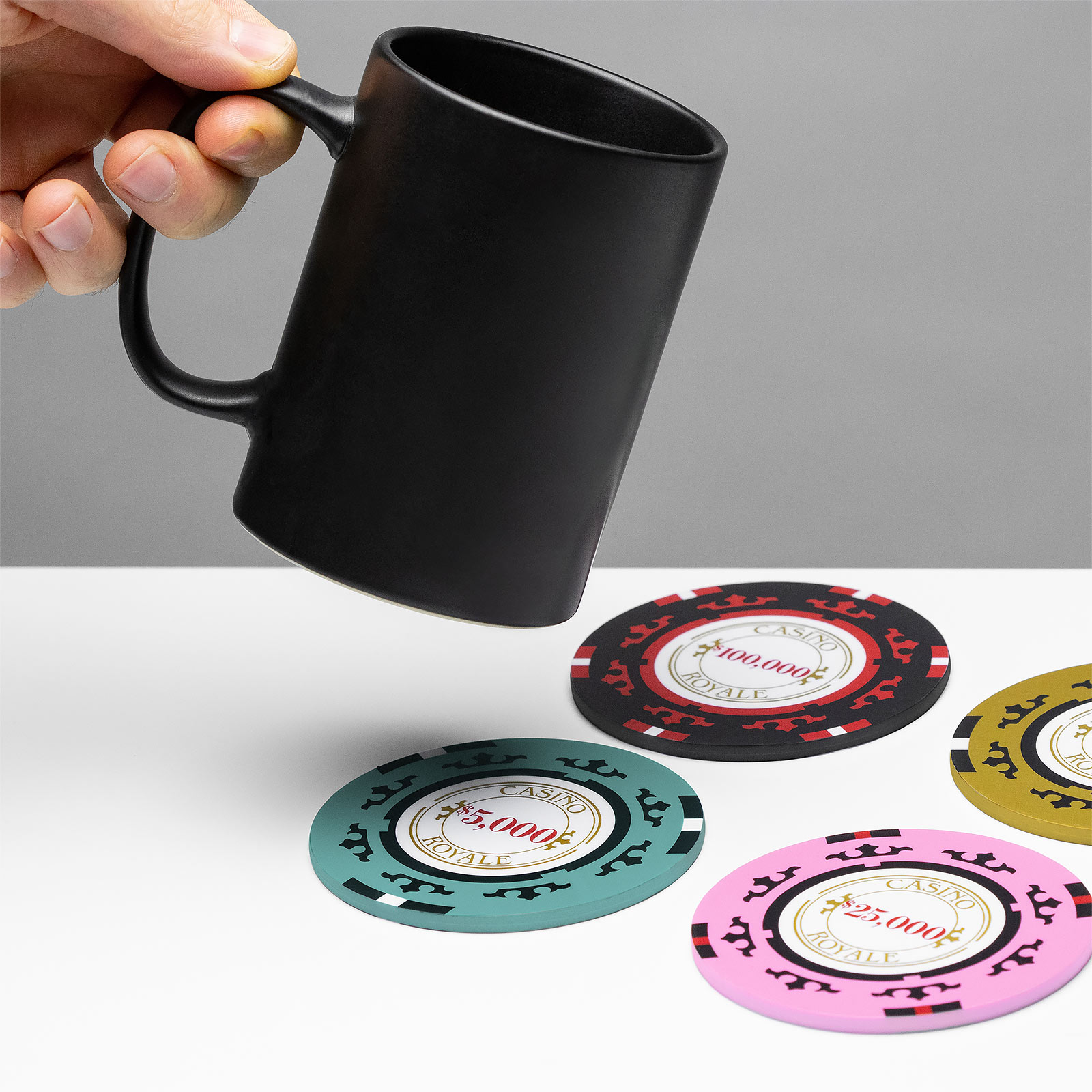 James Bond - Casino Royale Poker Chip Coasters Set of 4