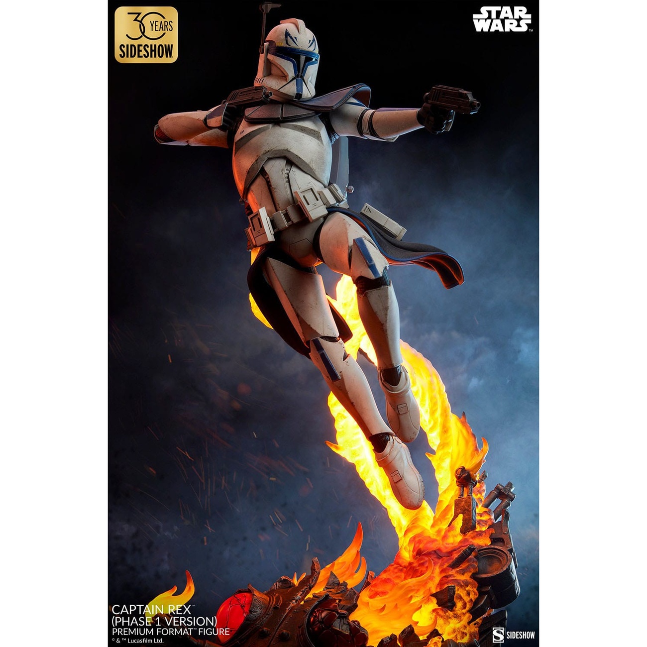 Star Wars Figura Premium Format Captain Rex (Versión Fase 1) Sideshow Exclusive 68 cm