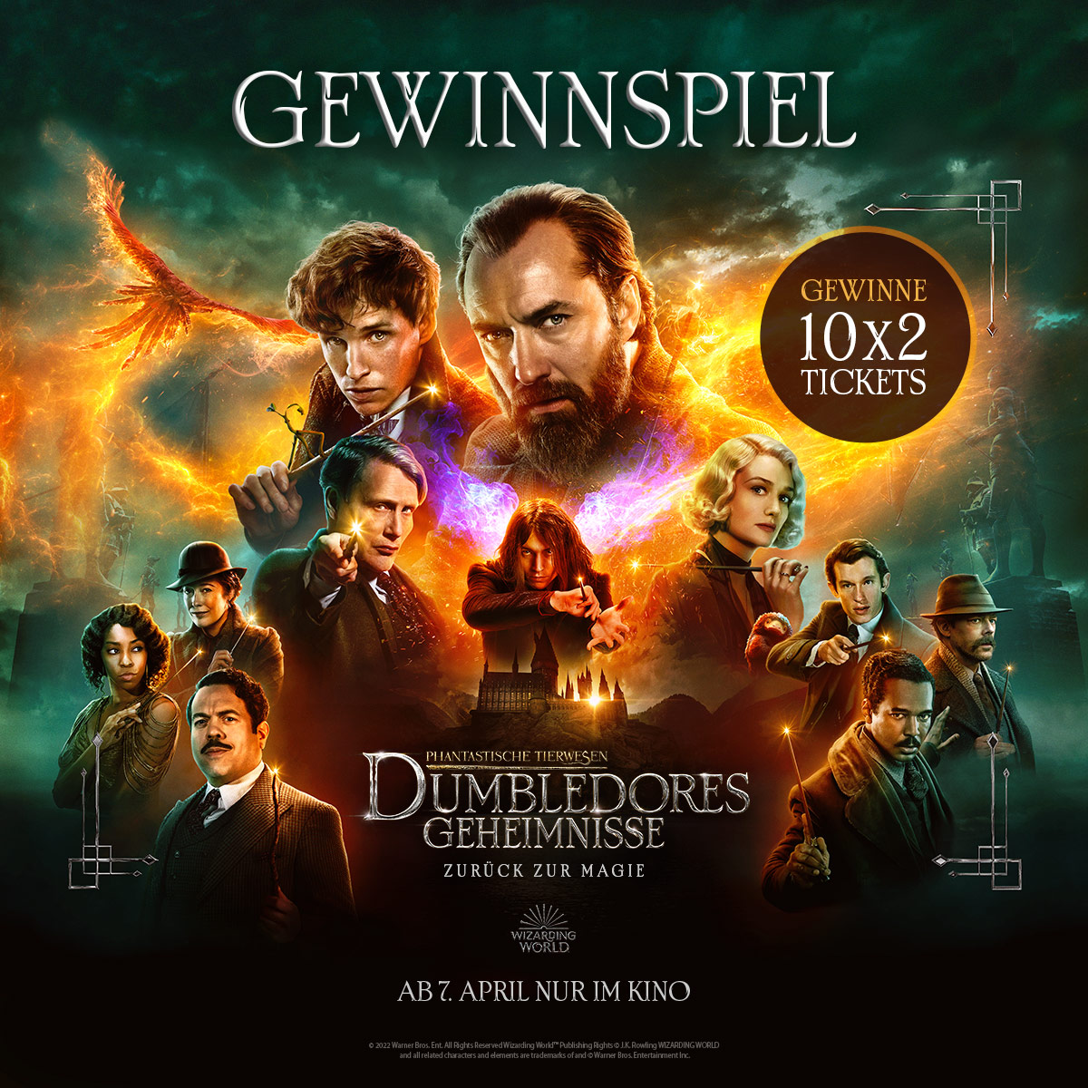 Gewinnspiel: 10x2 Kinotickets zu Dumbledores Geheimnisse Gewinnspiel: 10x2 Kinotickets zu Dumbledores Geheimnisse