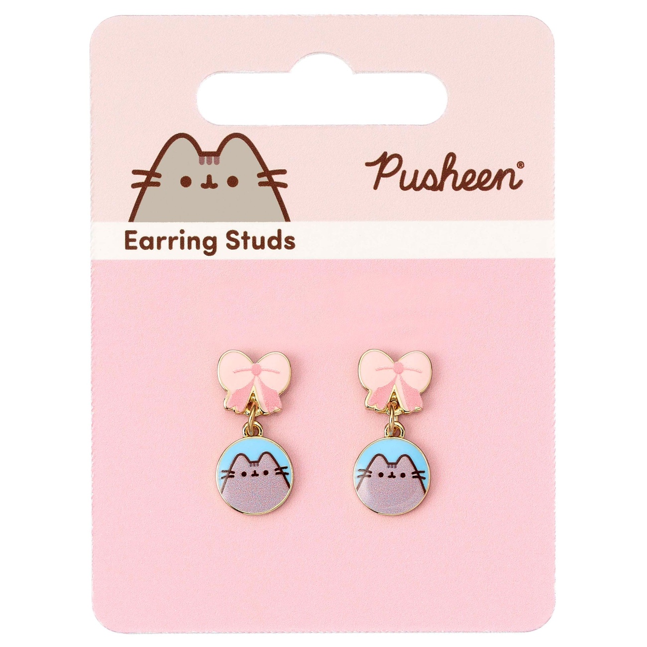 Pusheen Oorhangers Pink Bows